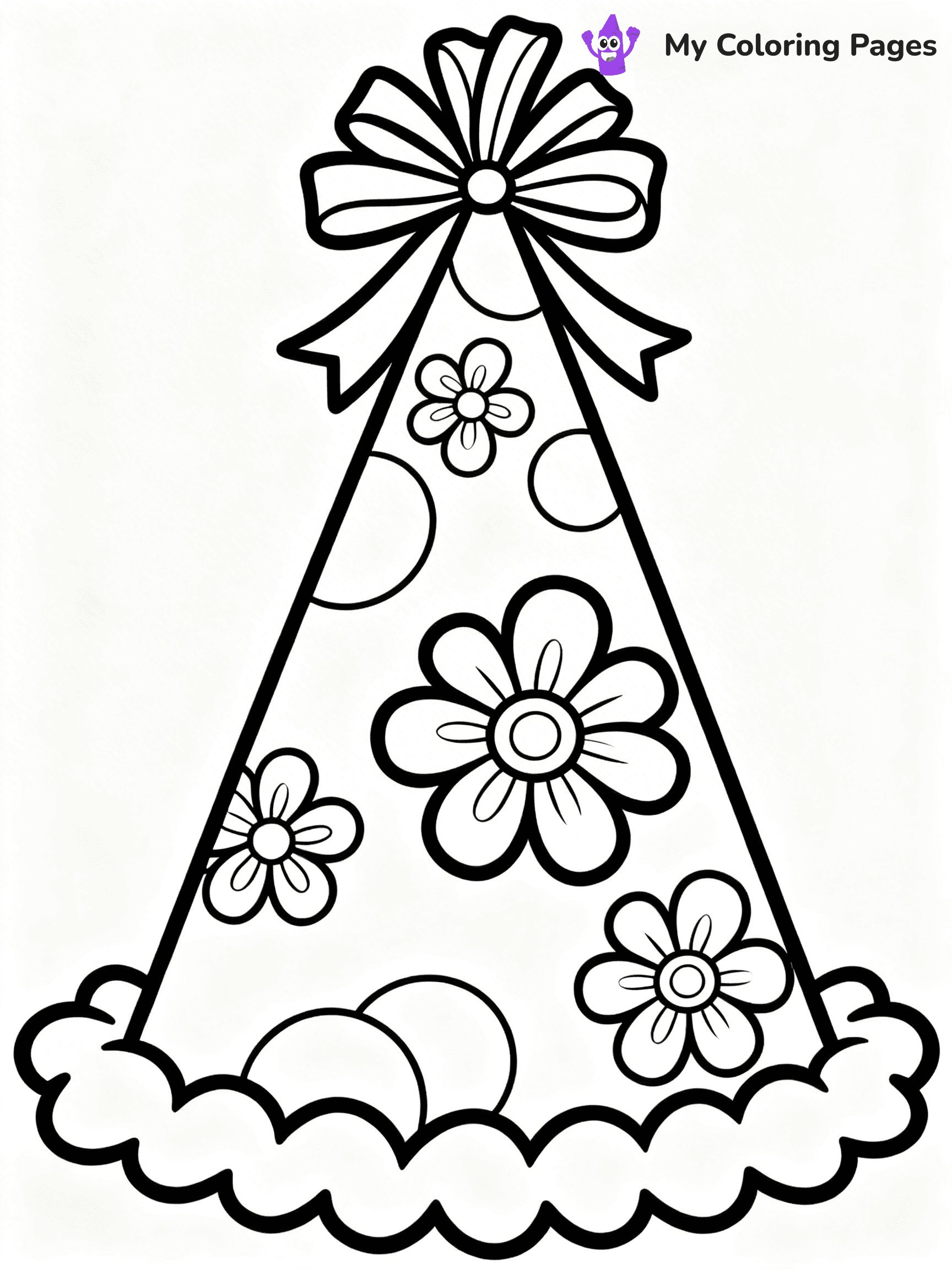 Birthday Hat Coloring Pages - 8