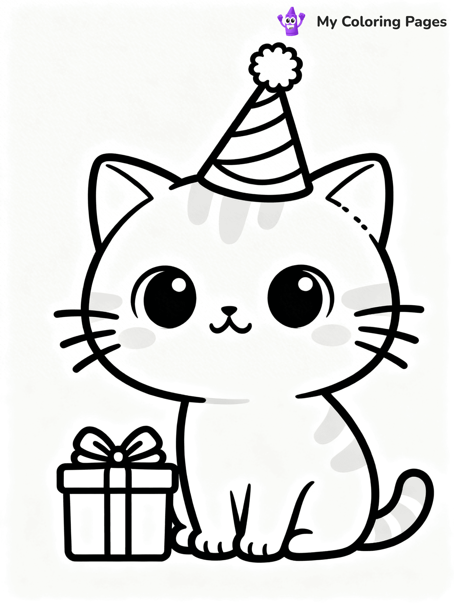 Birthday Hat Coloring Pages - 6