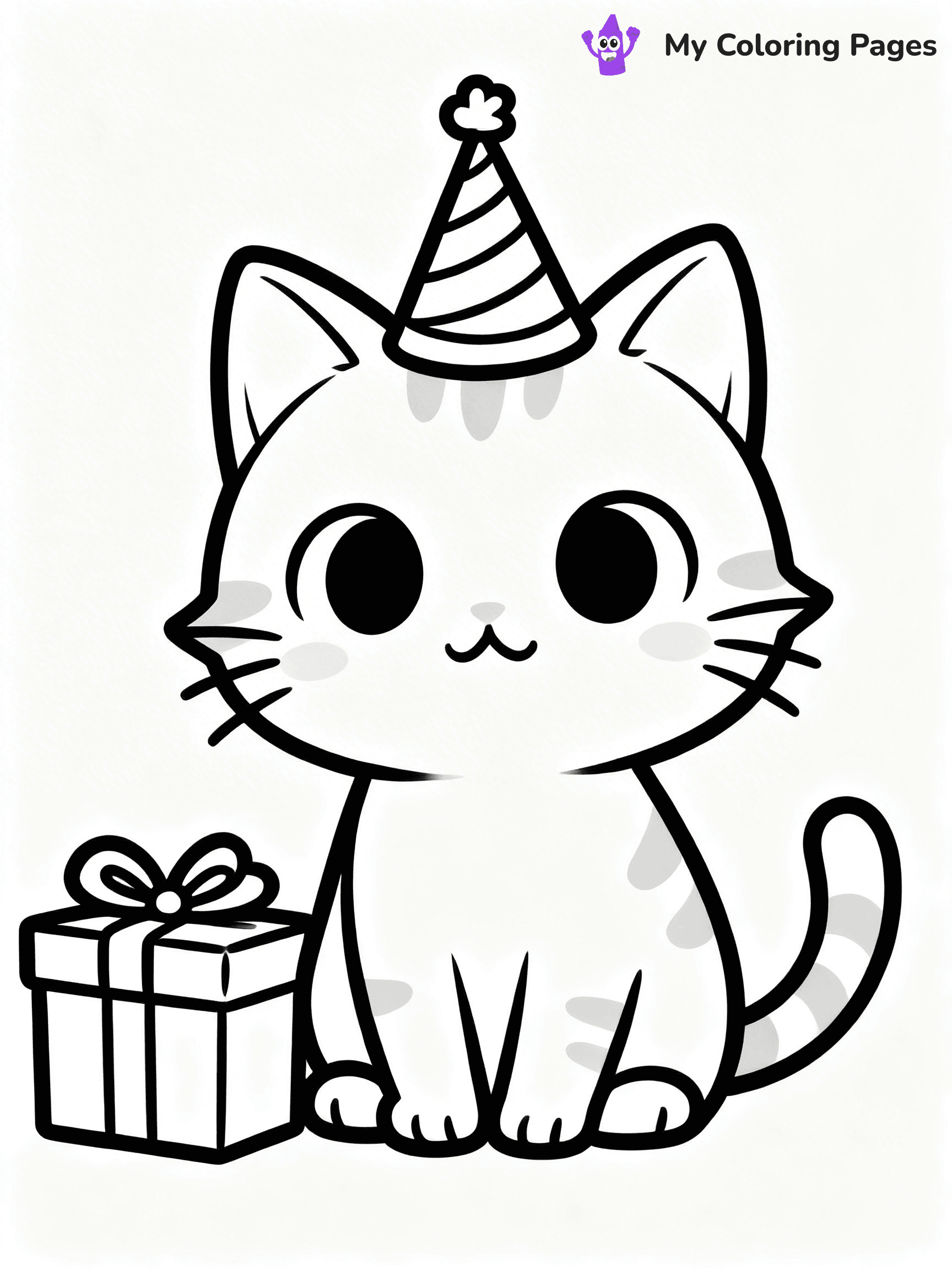 Birthday Hat Coloring Pages - 5