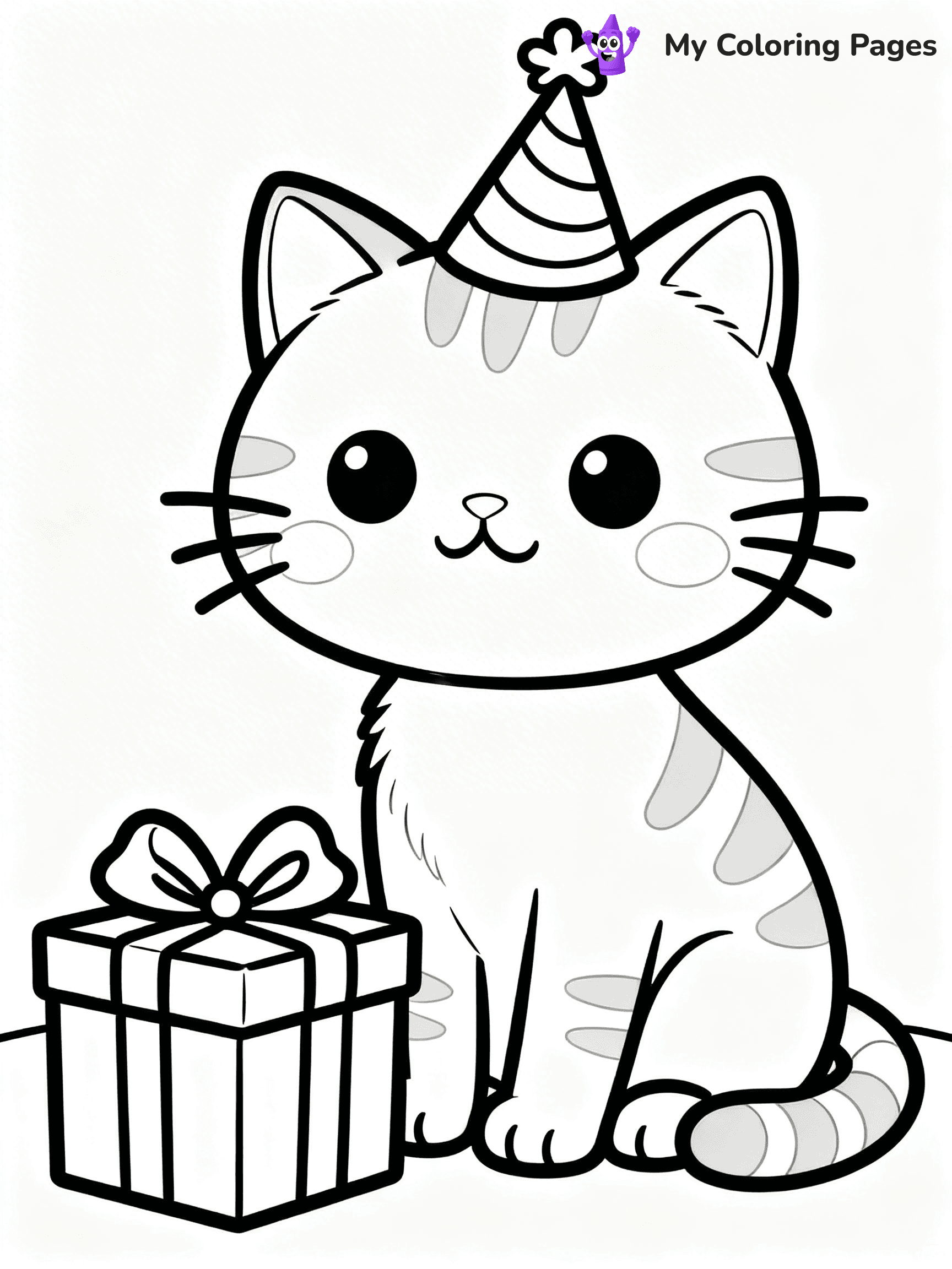 Birthday Hat Coloring Pages - 4