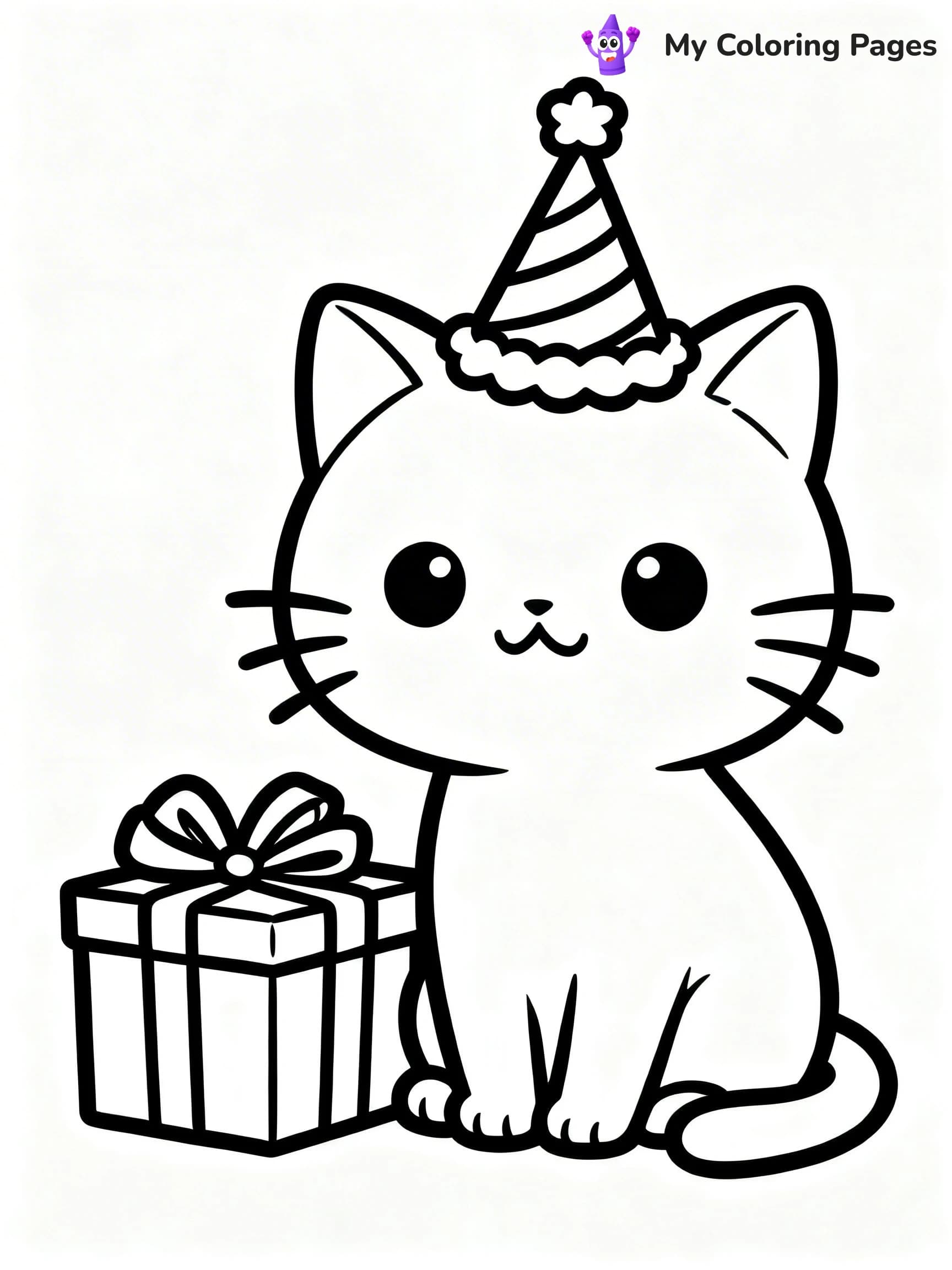 Birthday Hat Coloring Pages - 3