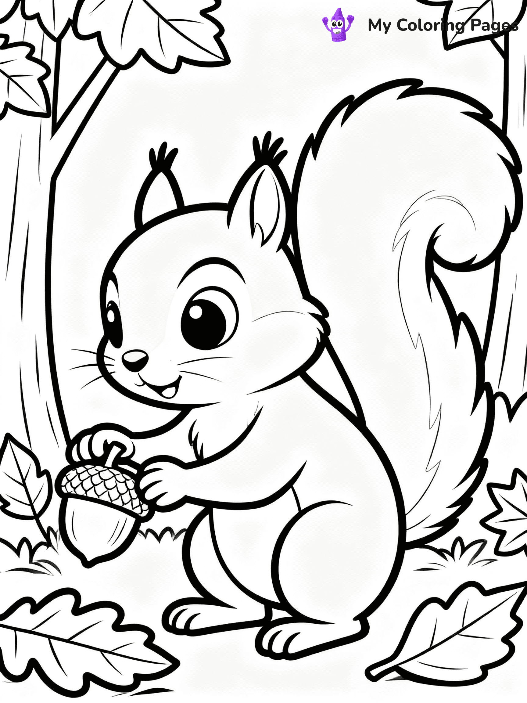 Squirrel Coloring Pages - 35
