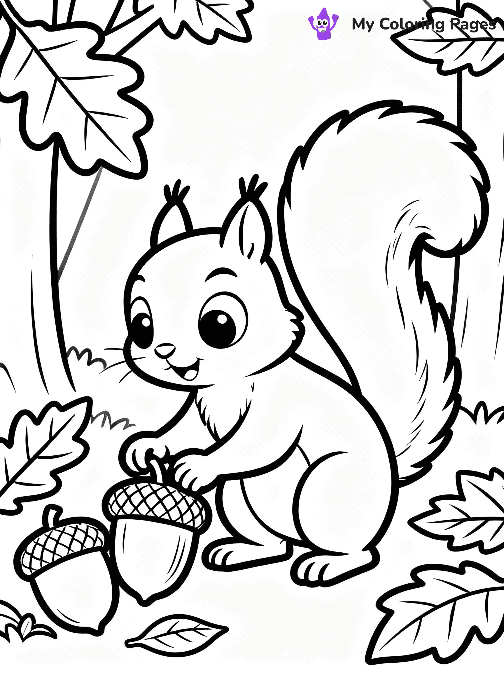 Squirrel Coloring Pages - 34