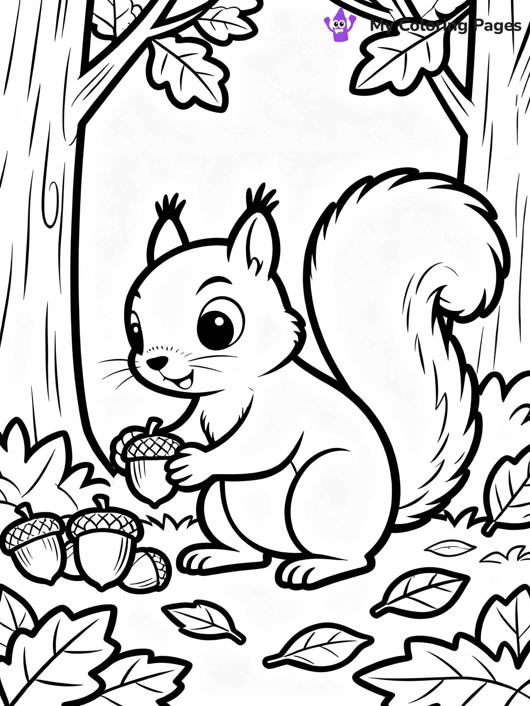 Squirrel Coloring Pages - 33