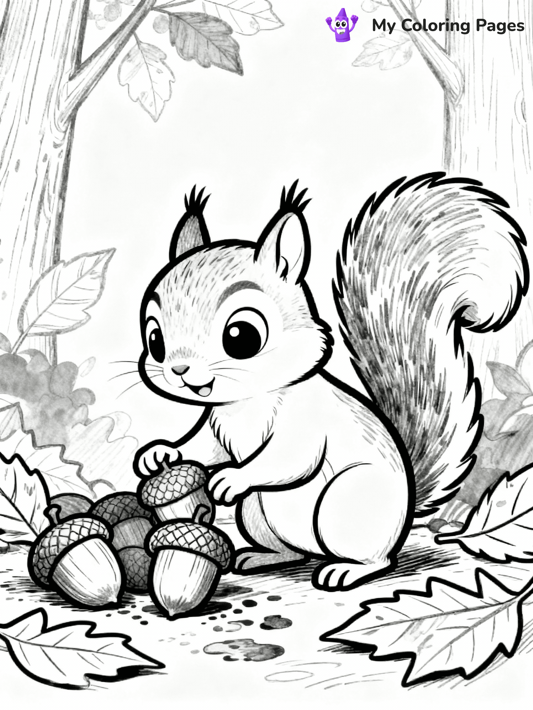 Squirrel Coloring Pages - 31