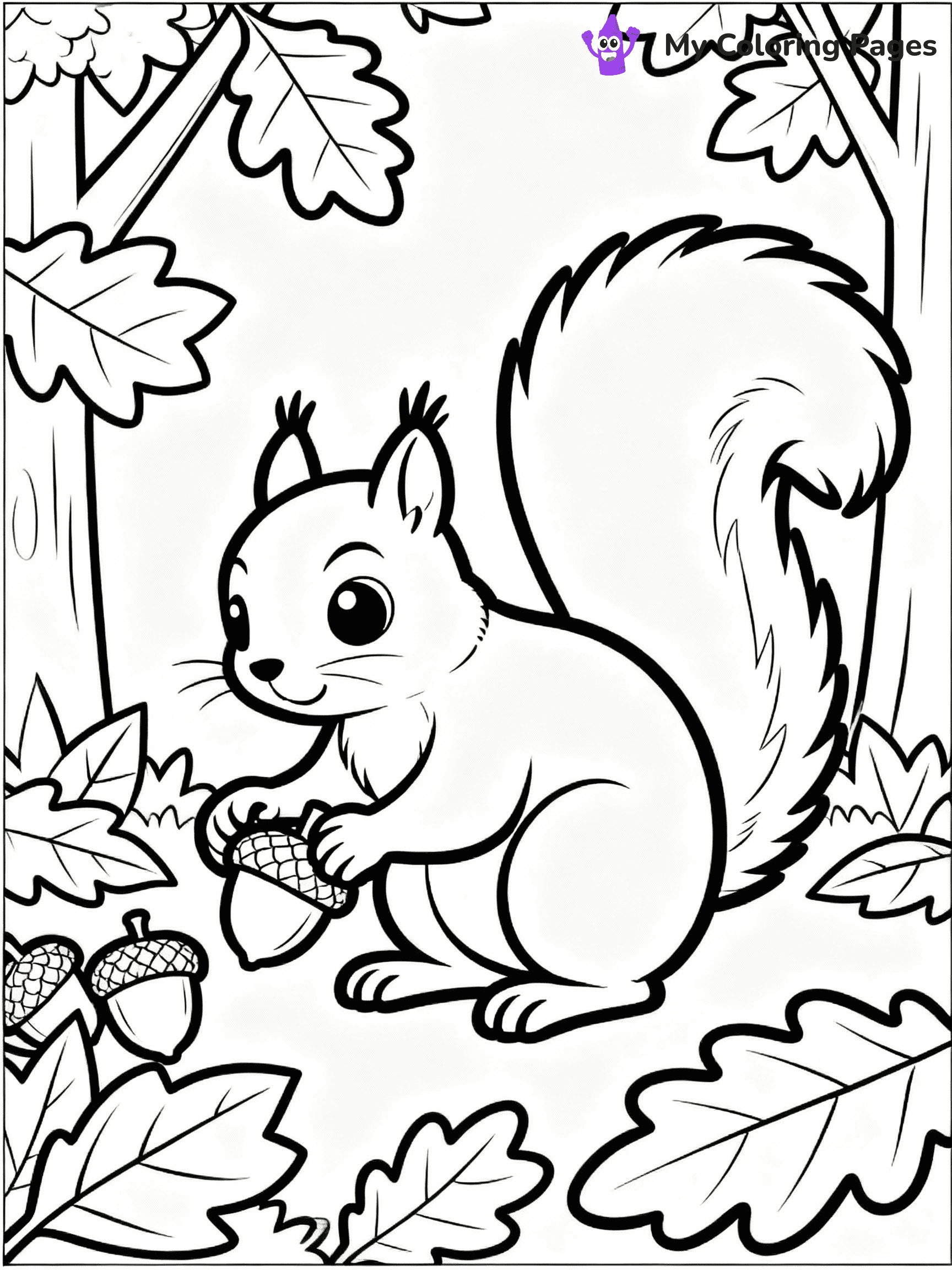 Squirrel Coloring Pages - 30