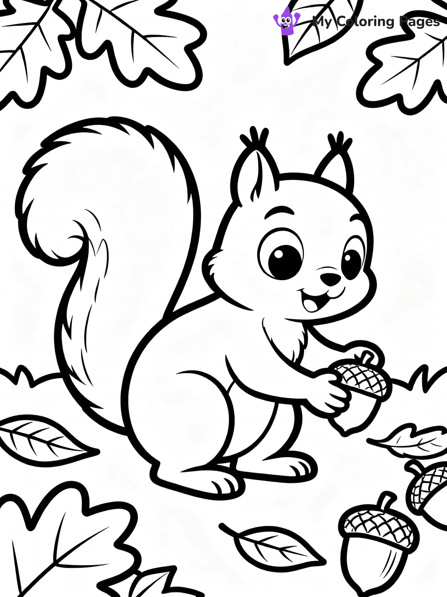 Squirrel Coloring Pages - 29