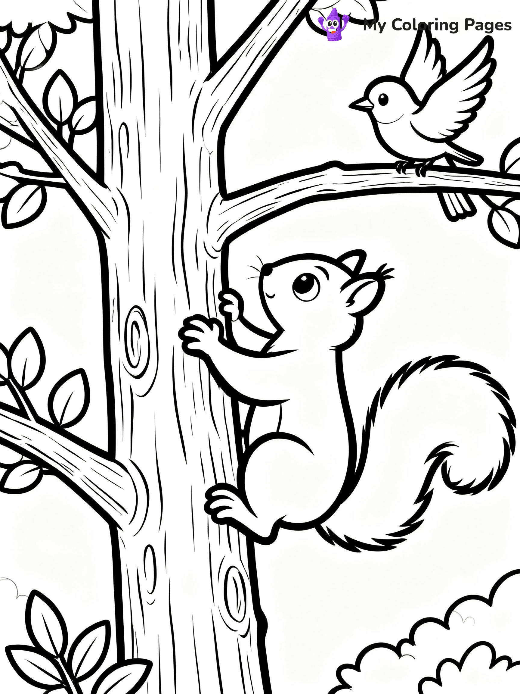 Squirrel Coloring Pages - 28