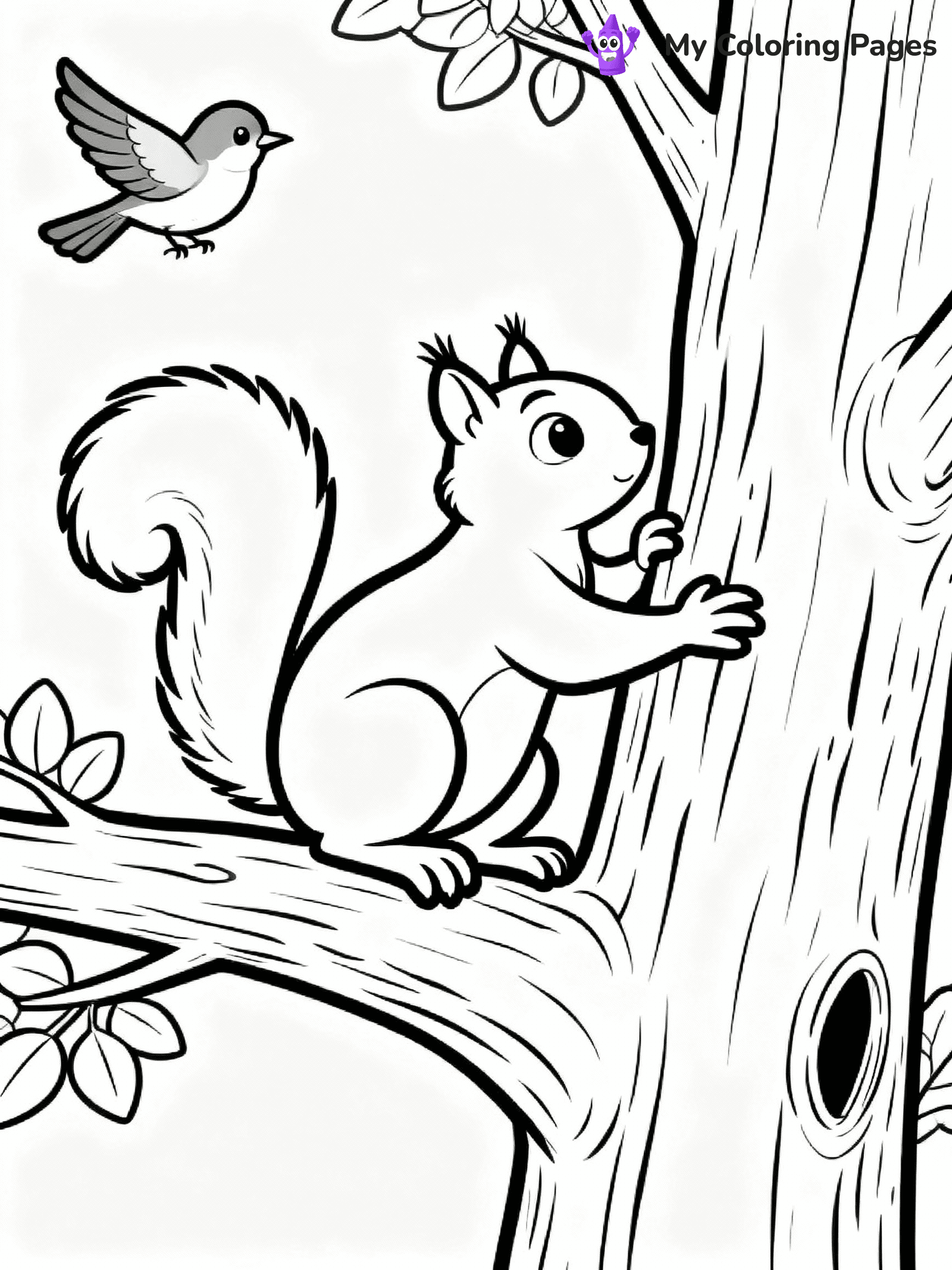 Squirrel Coloring Pages - 27