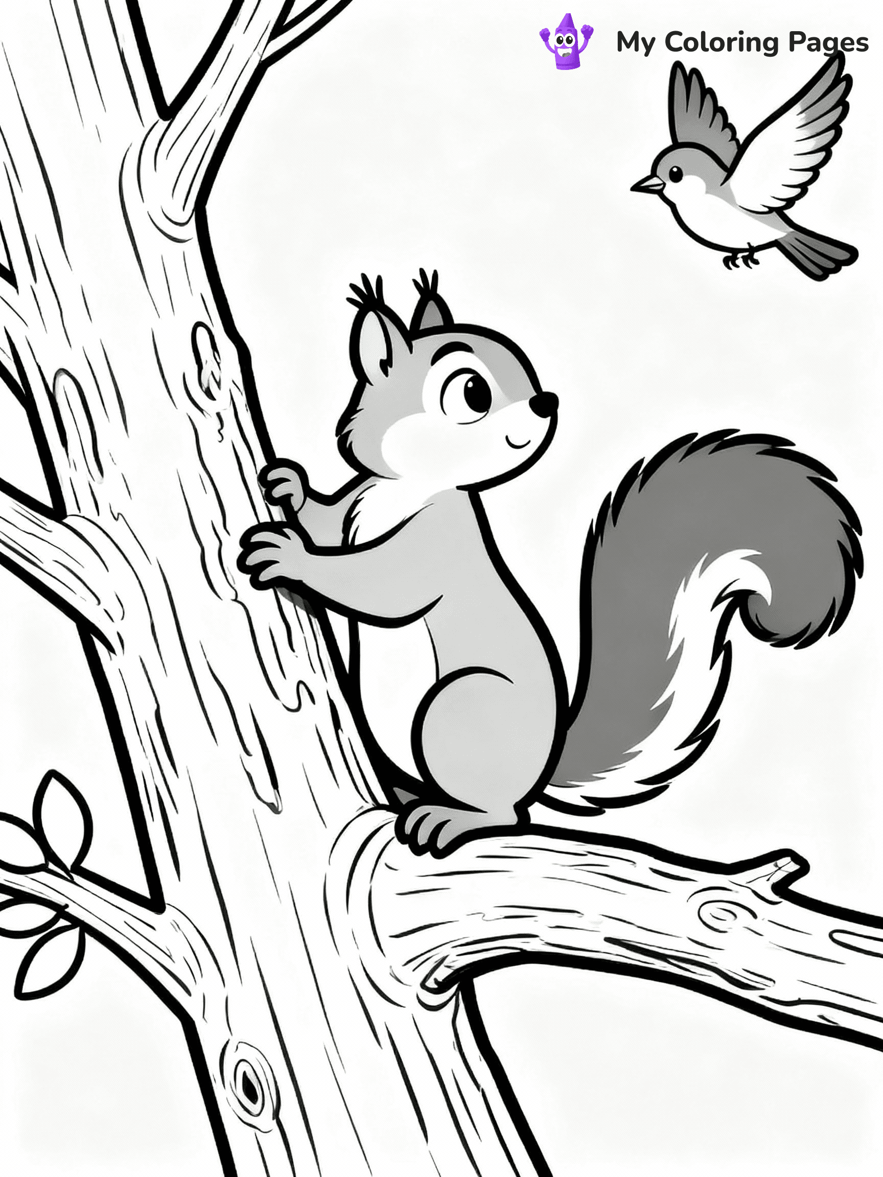 Squirrel Coloring Pages - 26