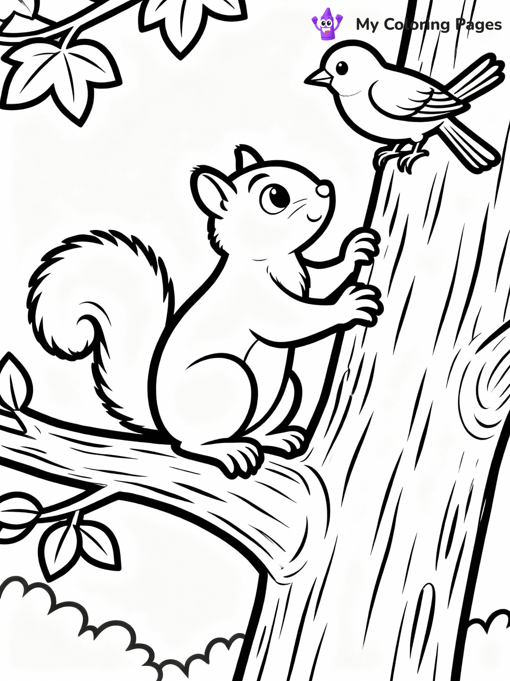 Squirrel Coloring Pages - 24