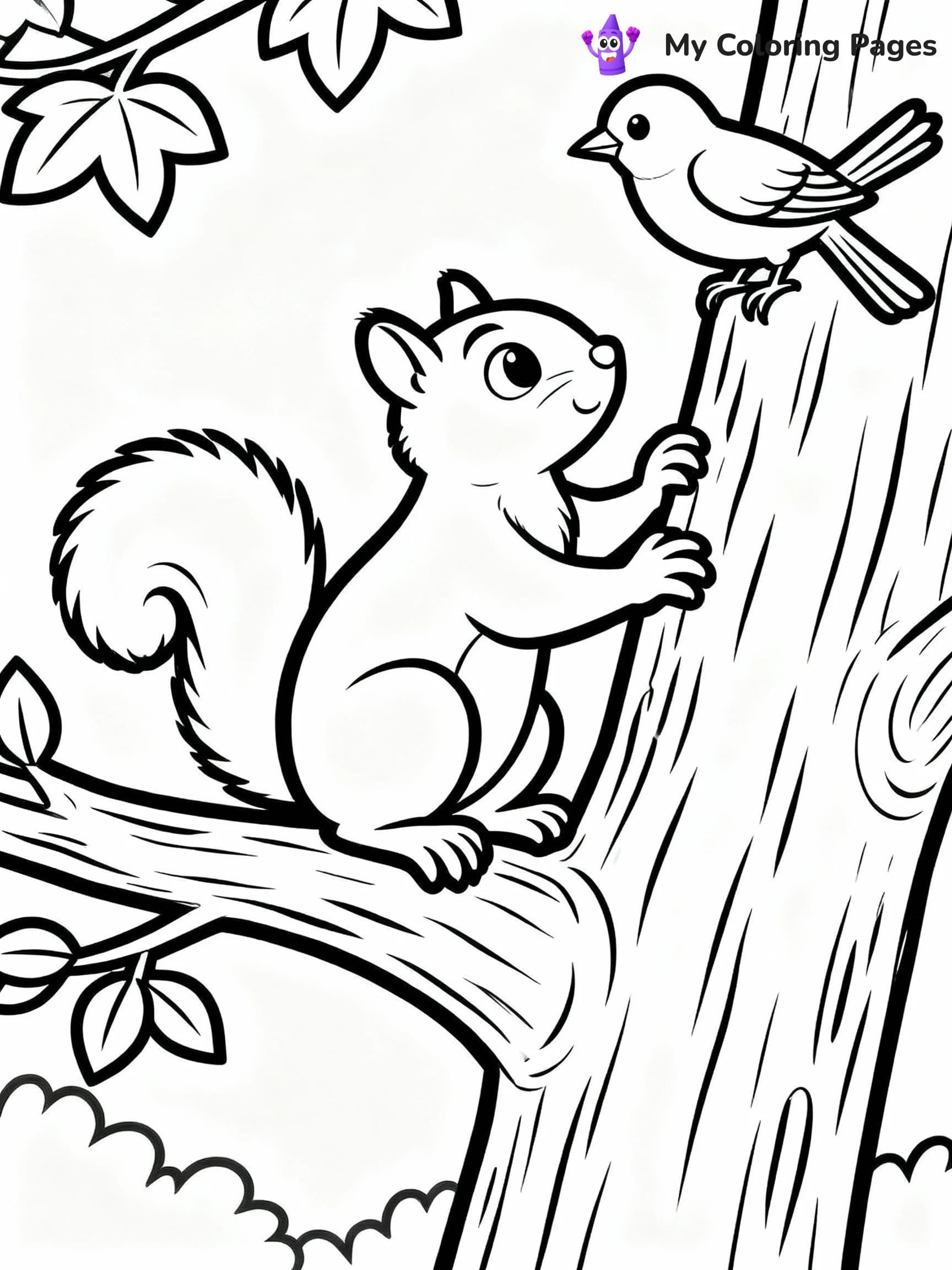 Squirrel Coloring Pages - 24