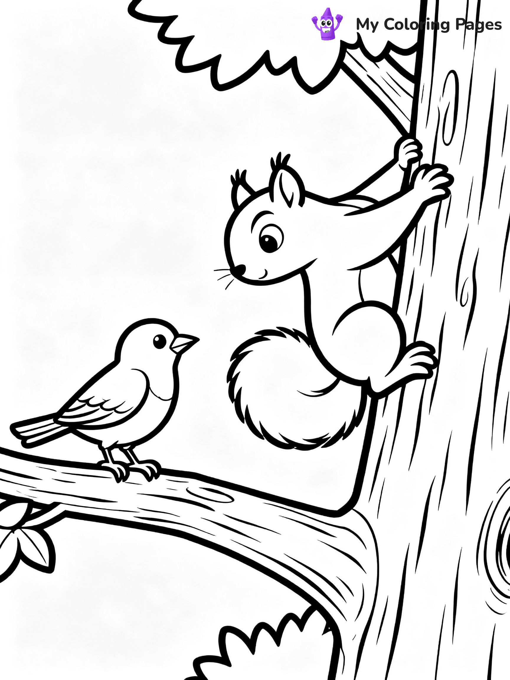 Squirrel Coloring Pages - 23