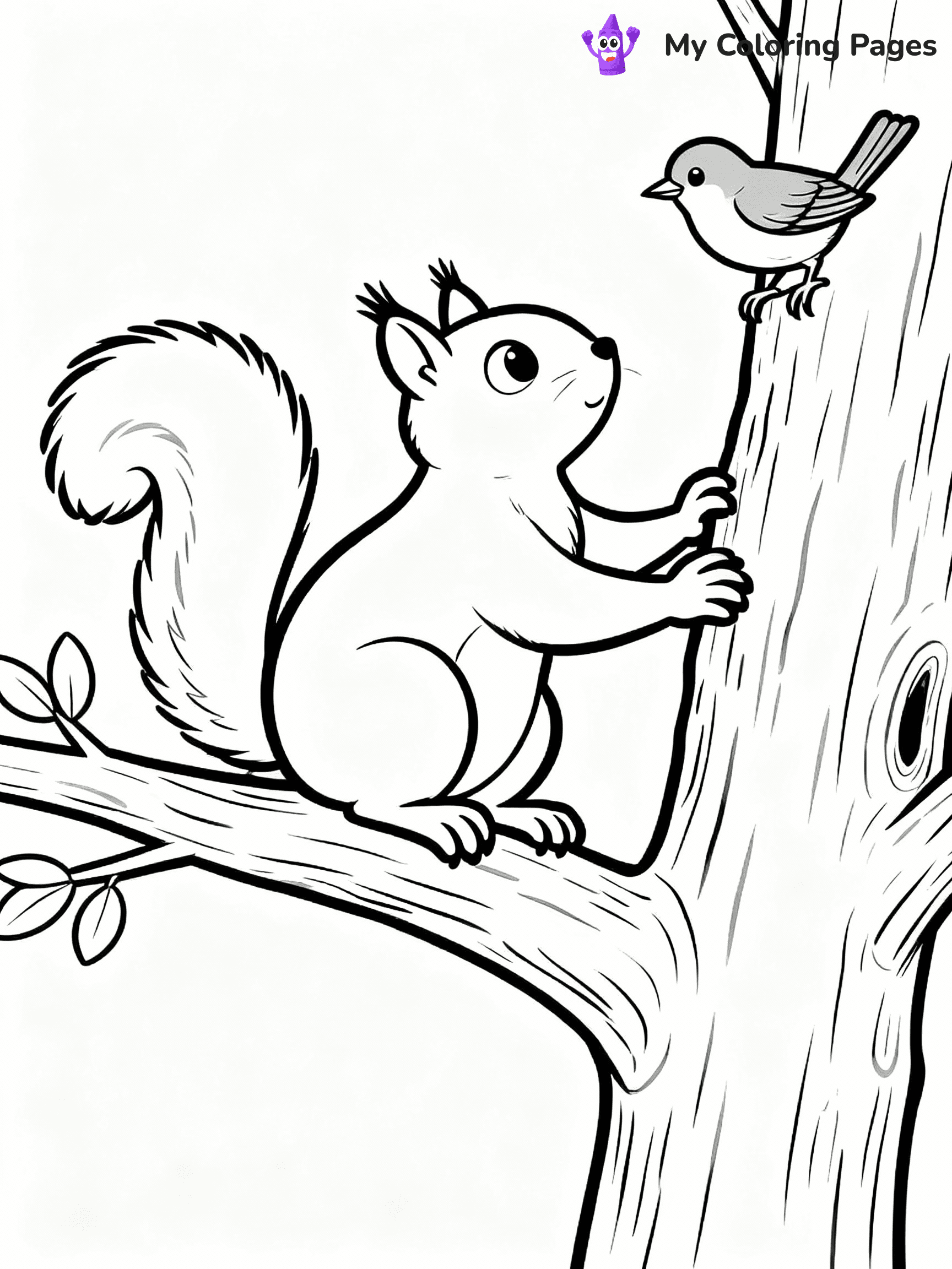 Squirrel Coloring Pages - 22