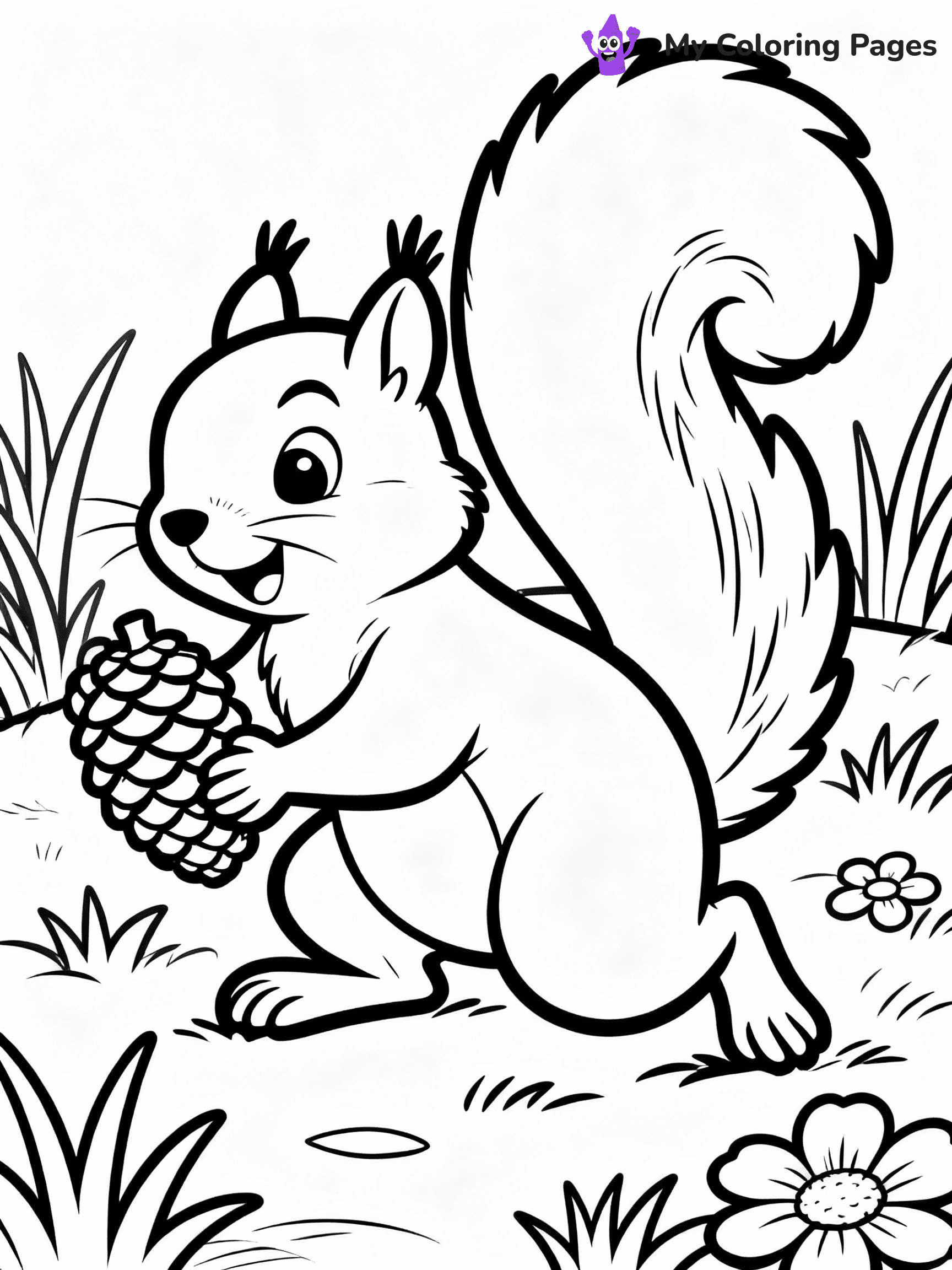 Squirrel Coloring Pages - 19