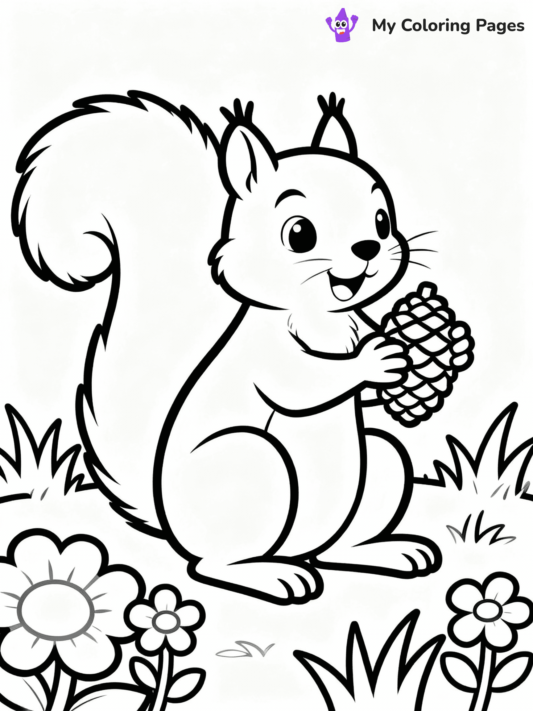 Squirrel Coloring Pages - 17