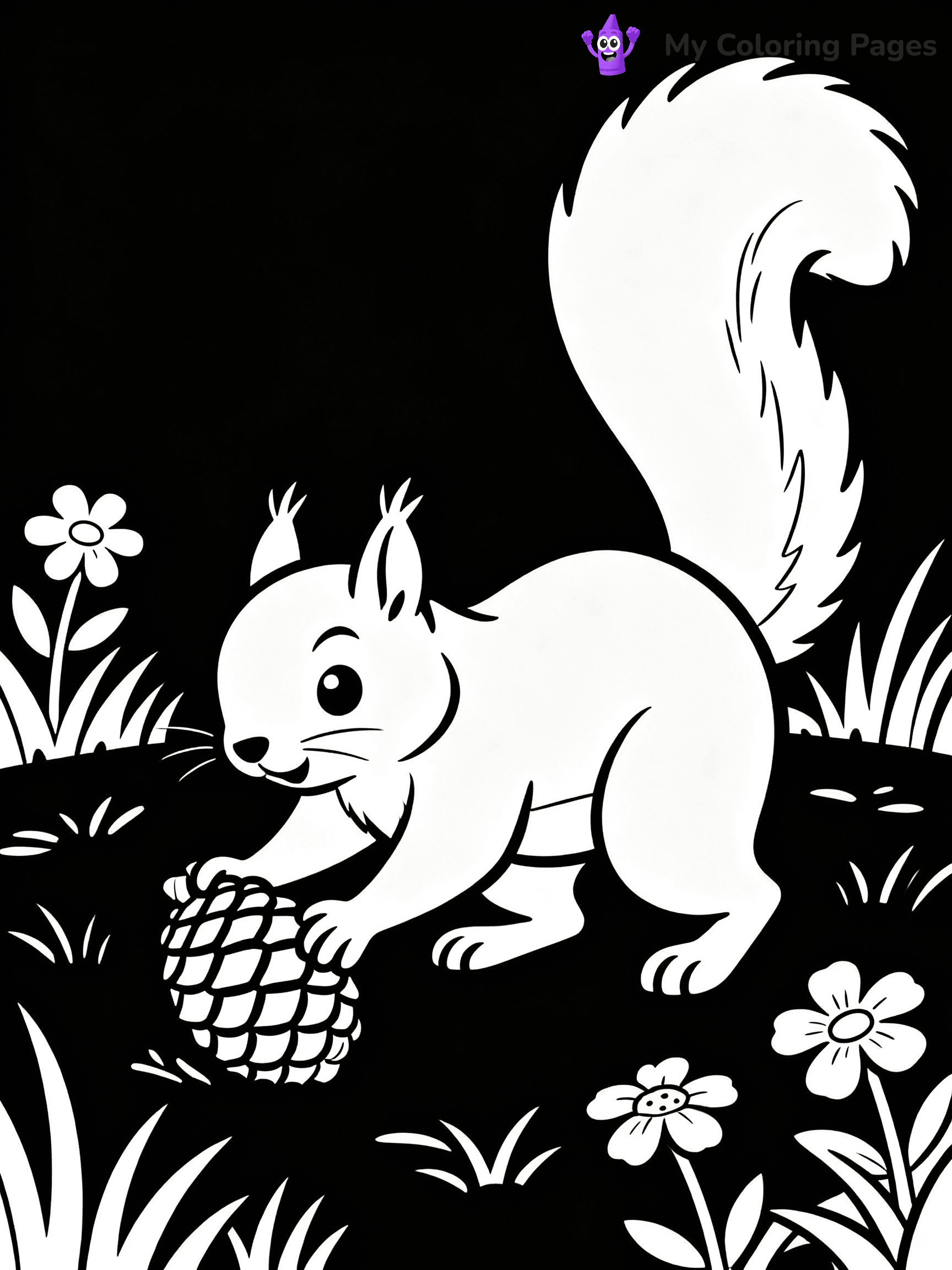 Squirrel Coloring Pages - 16