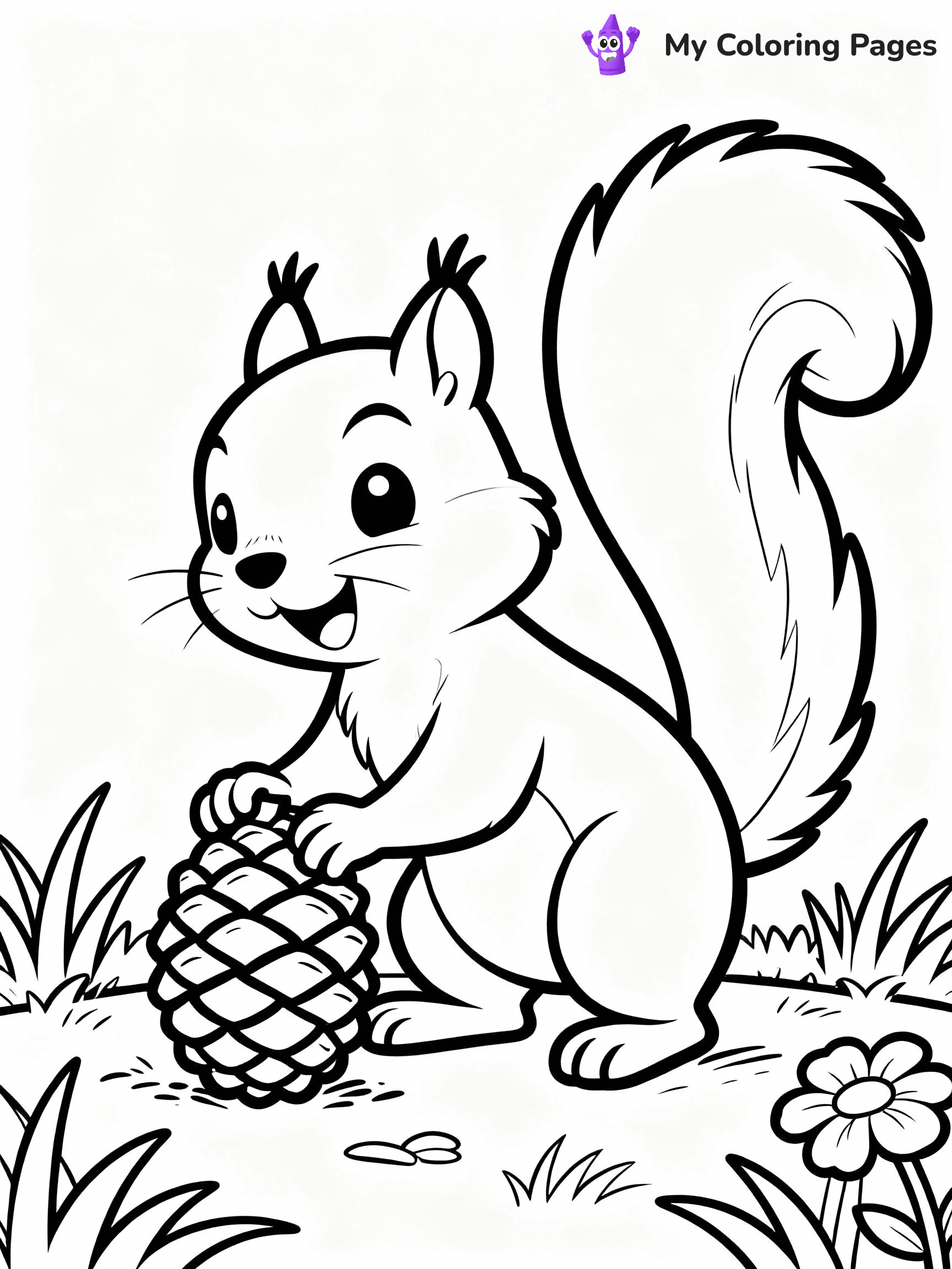 Squirrel Coloring Pages - 15