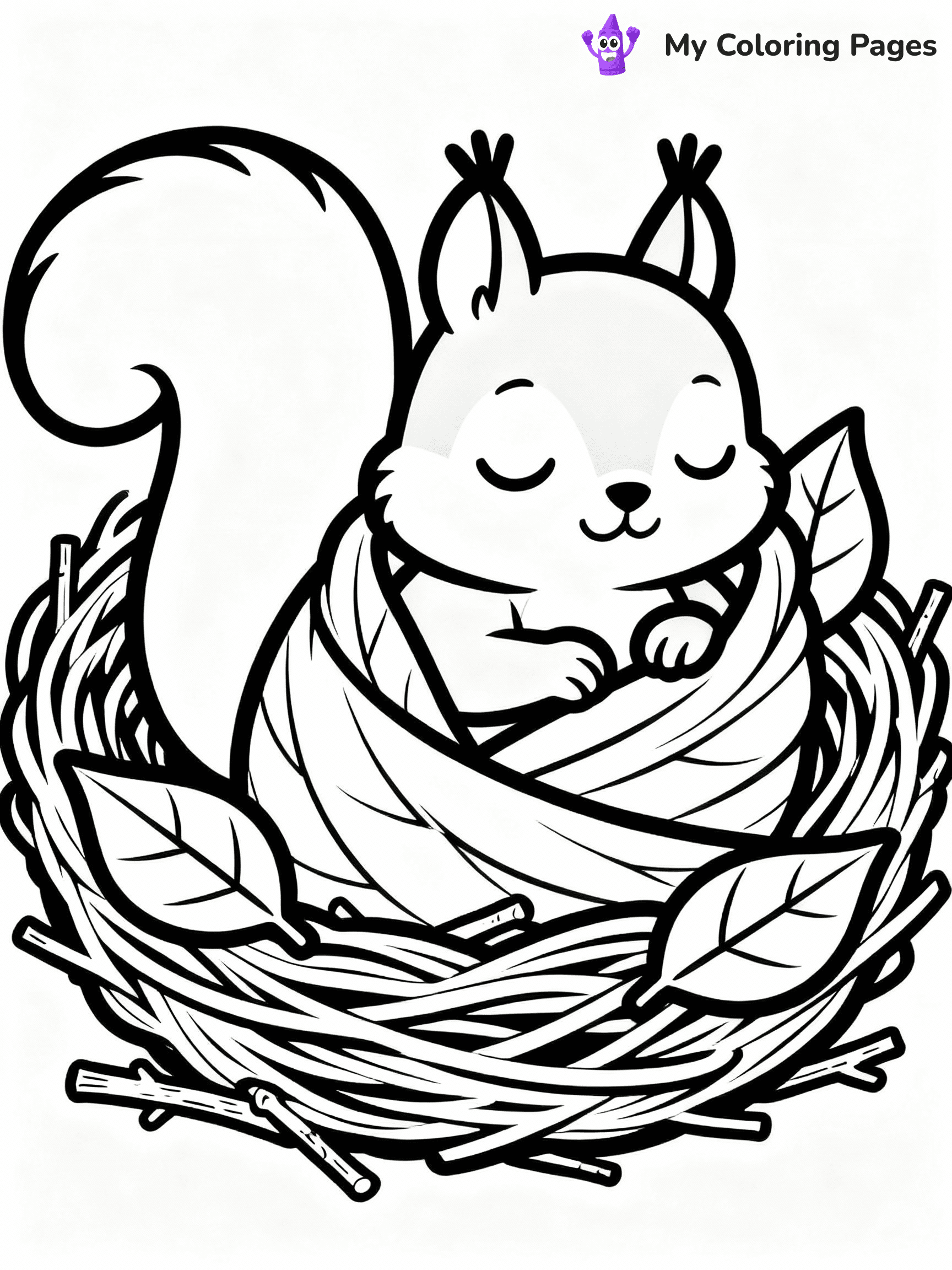 Squirrel Coloring Pages - 14