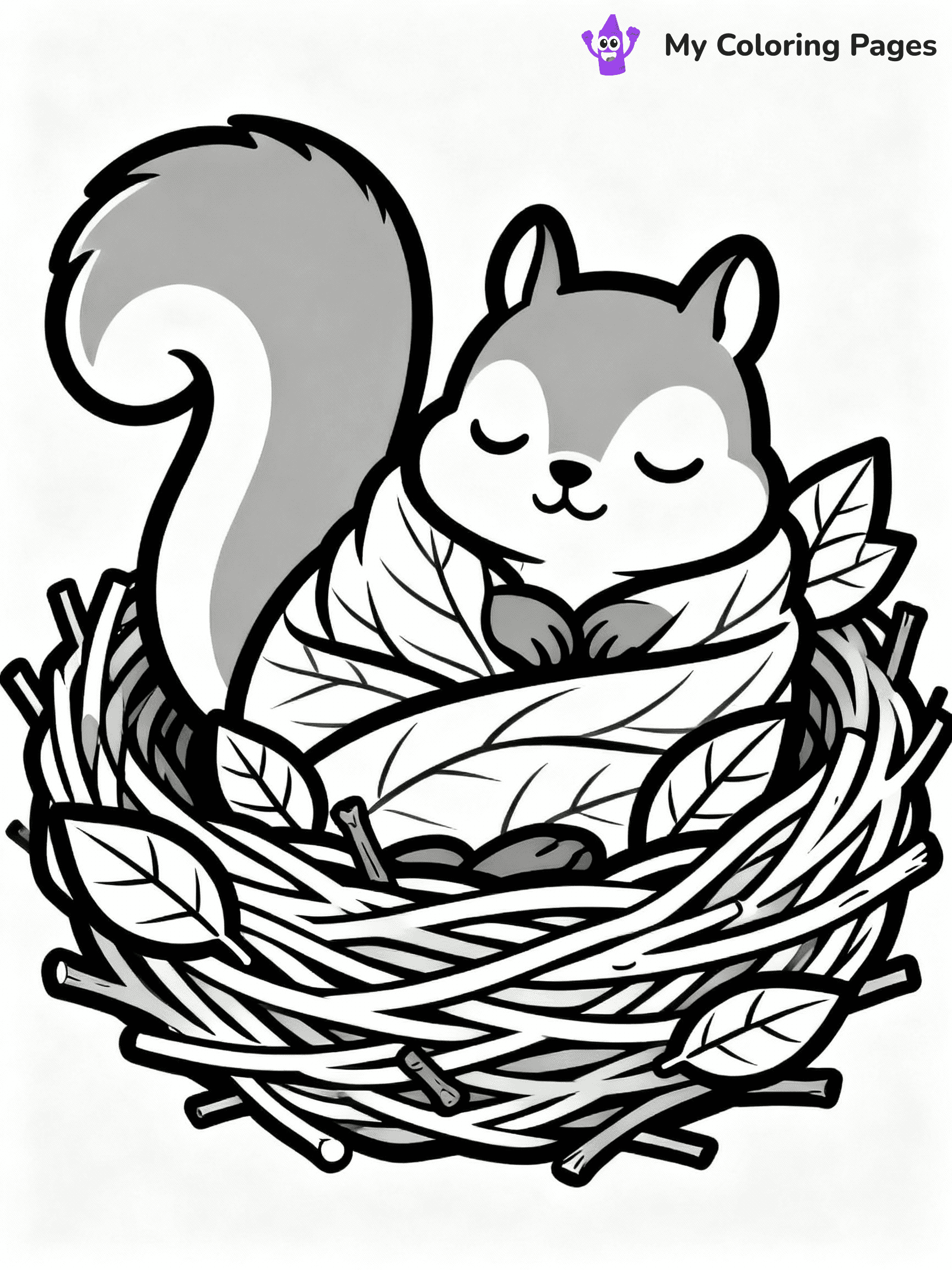 Squirrel Coloring Pages - 12