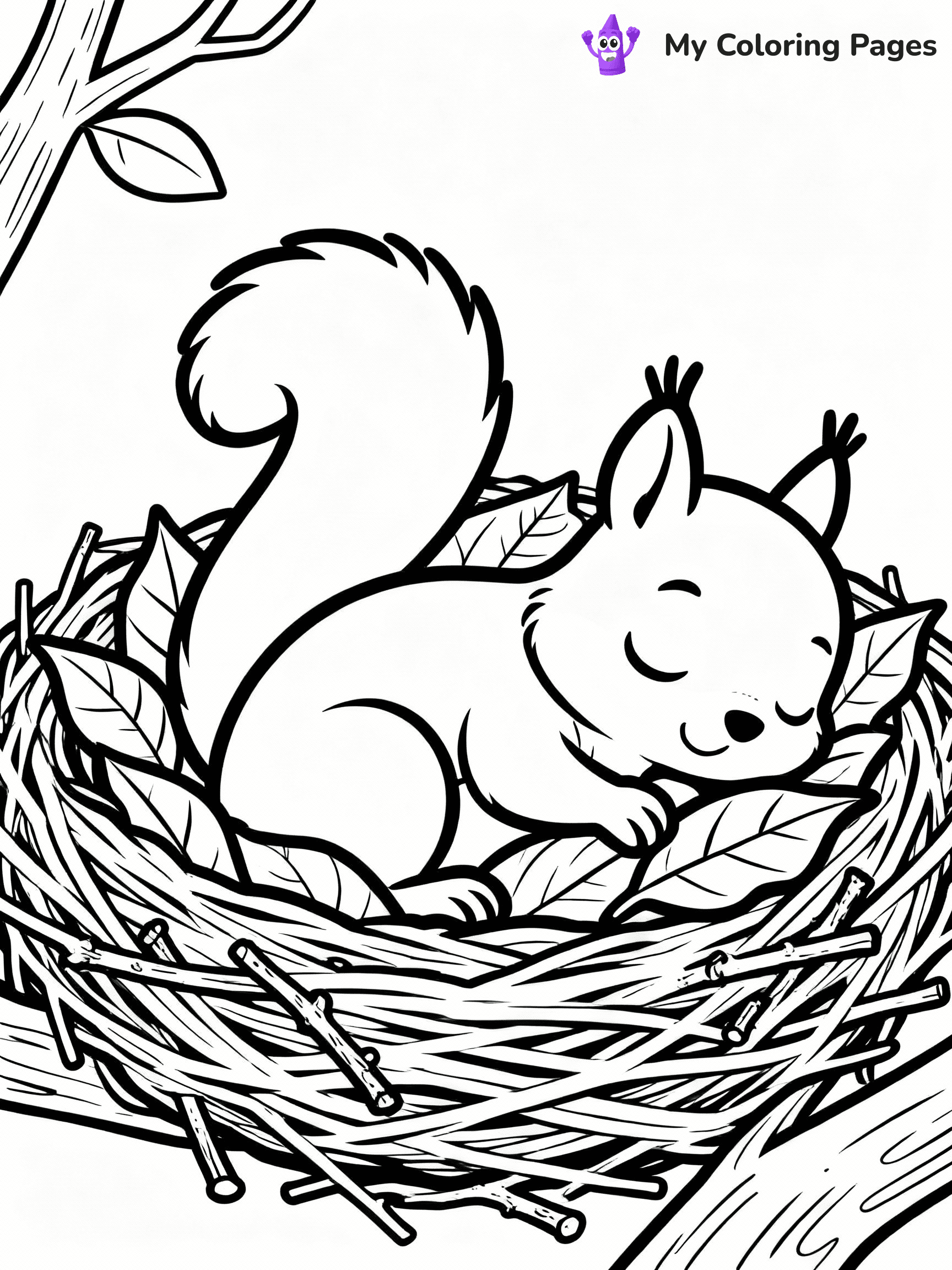 Squirrel Coloring Pages - 11