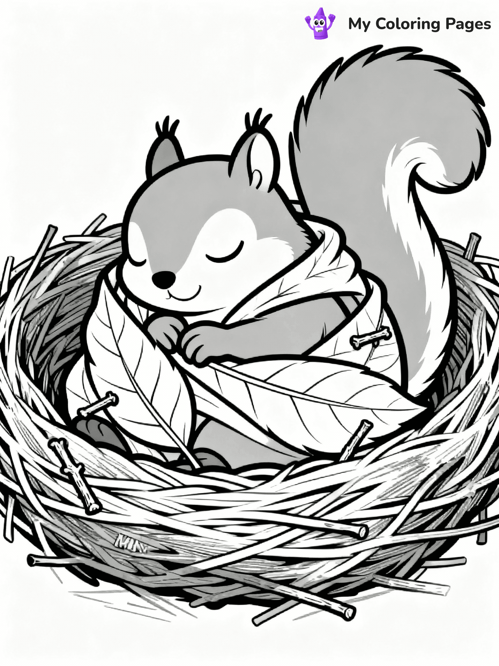Squirrel Coloring Pages - 10