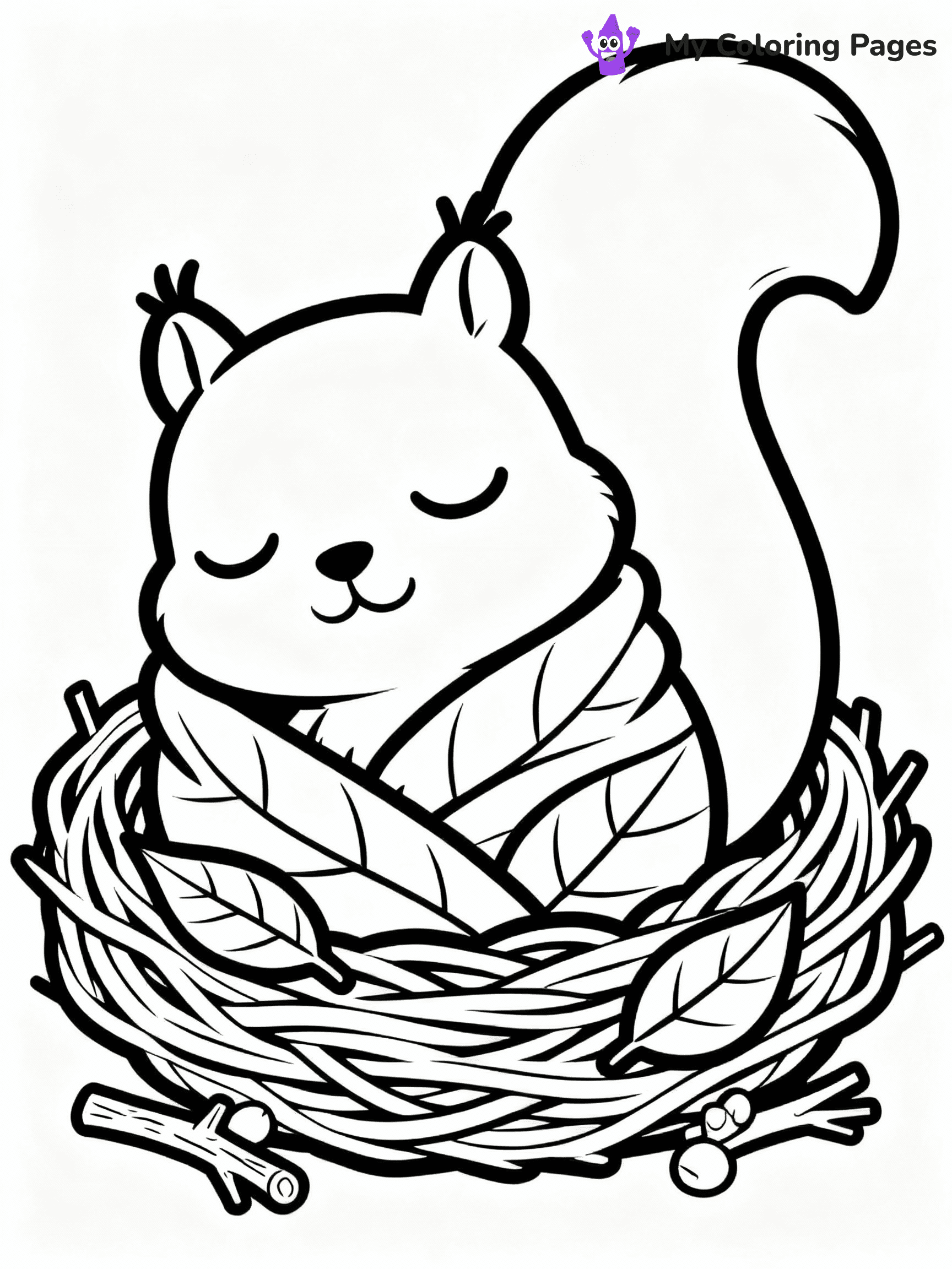 Squirrel Coloring Pages - 9