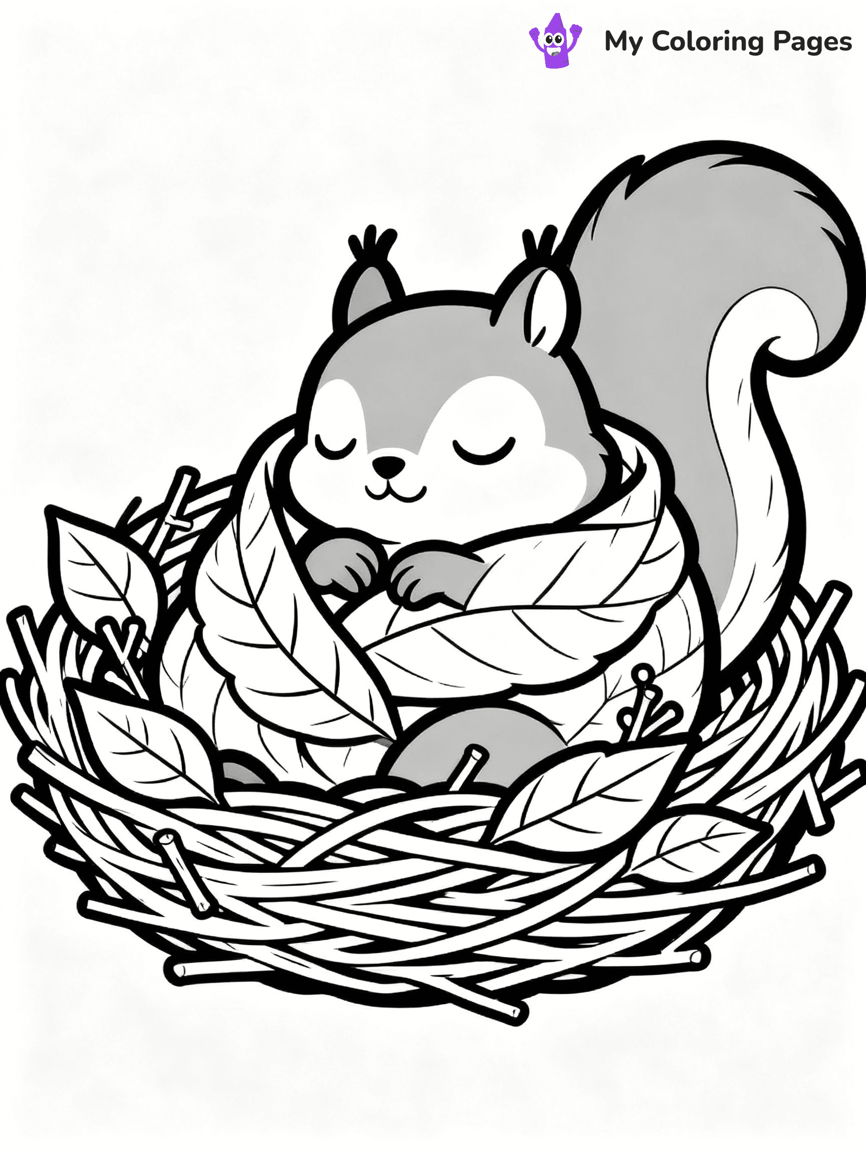 Squirrel Coloring Pages - 8