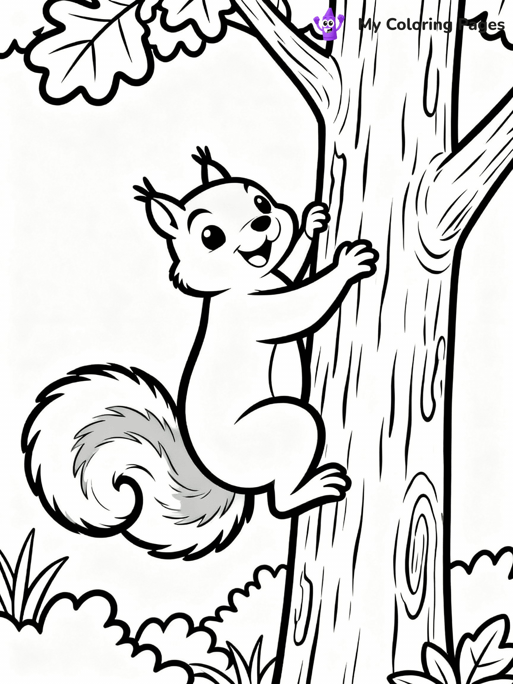 Squirrel Coloring Pages - 6