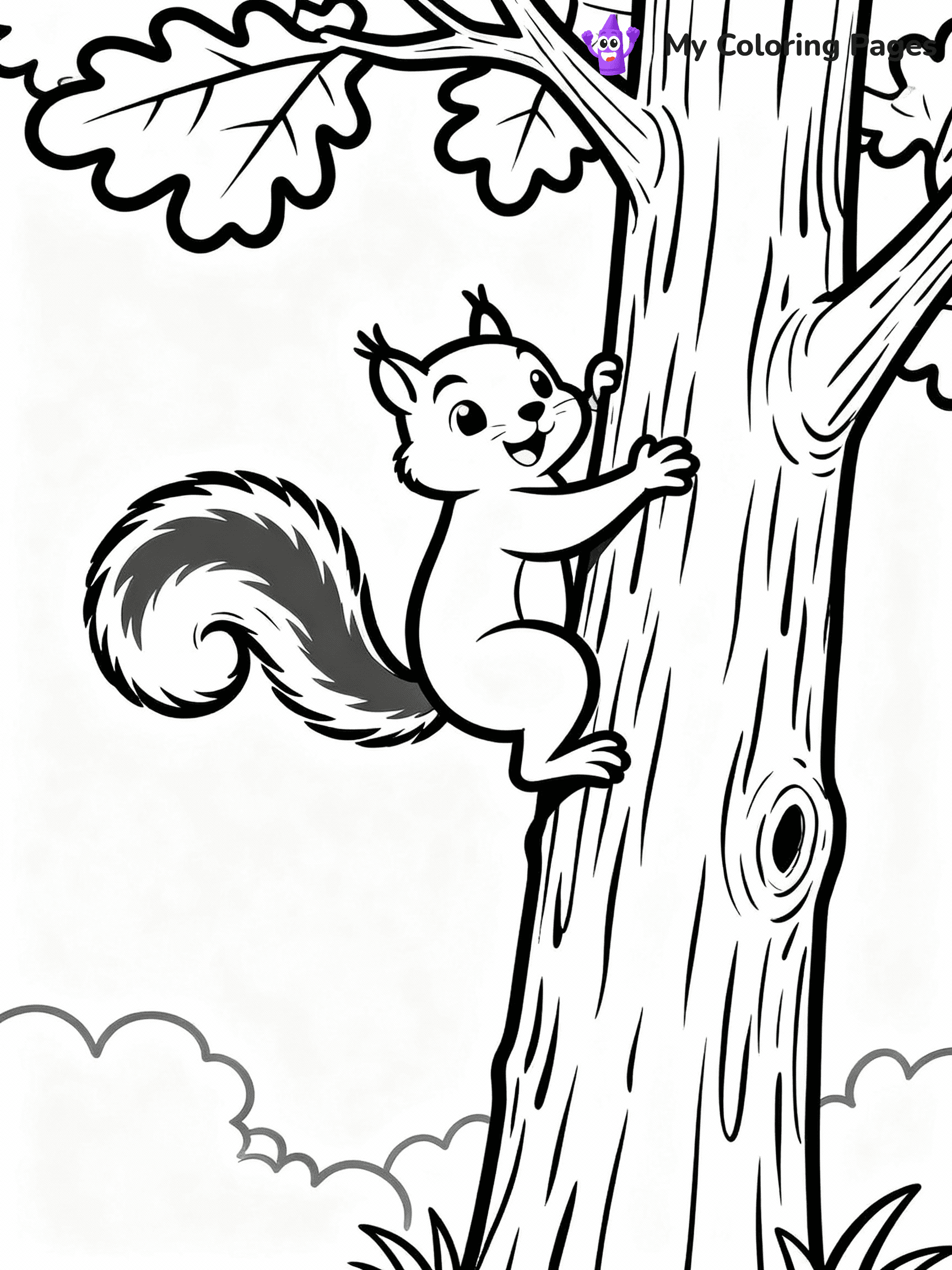 Squirrel Coloring Pages - 2