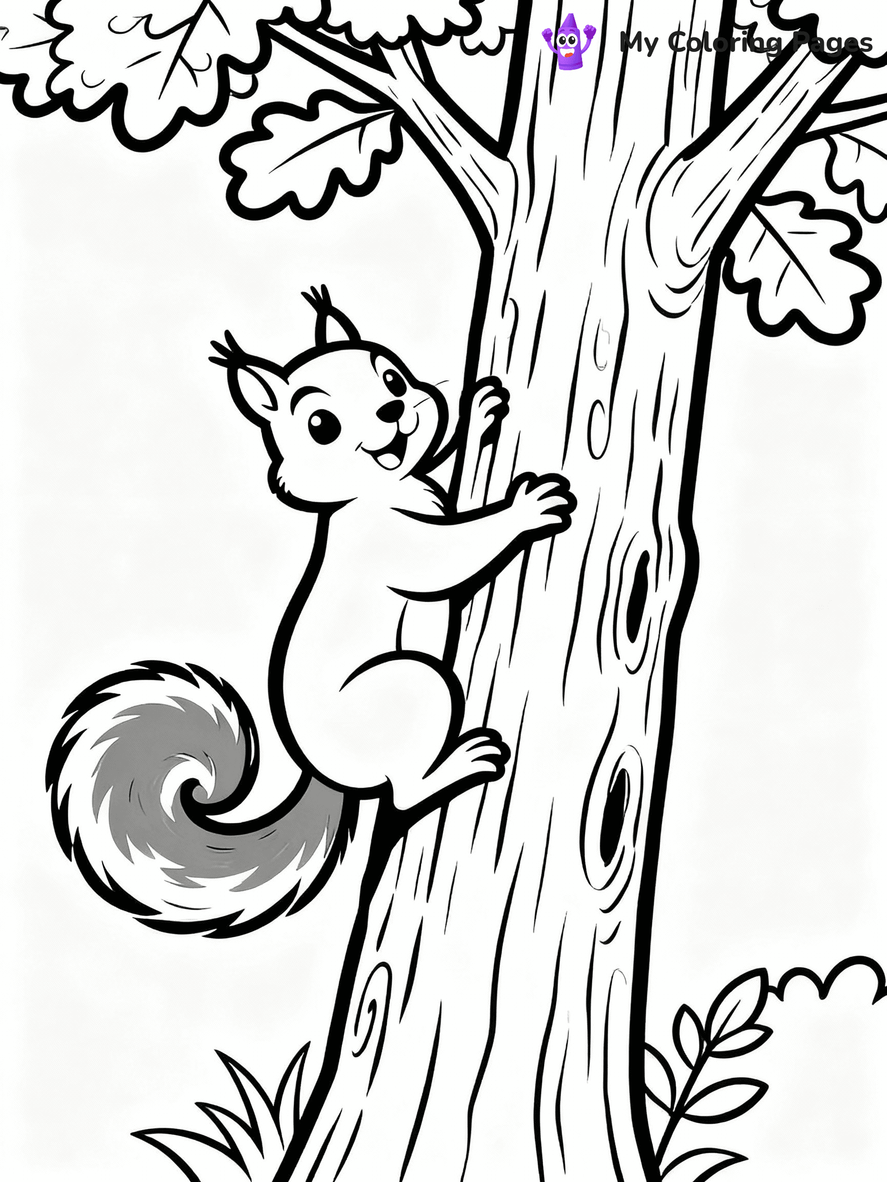Squirrel Coloring Pages - 1