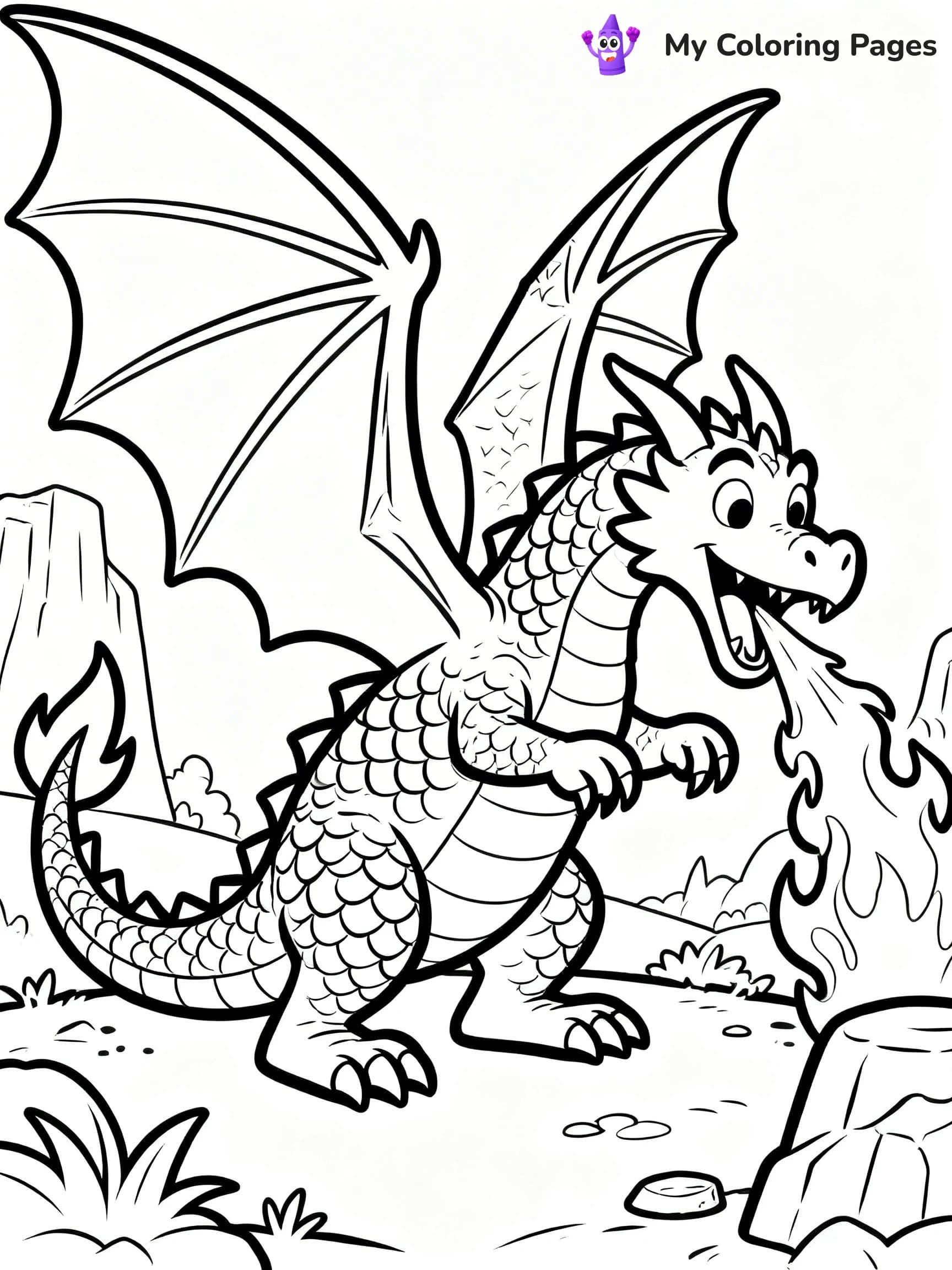 Flame Coloring Pages - 1