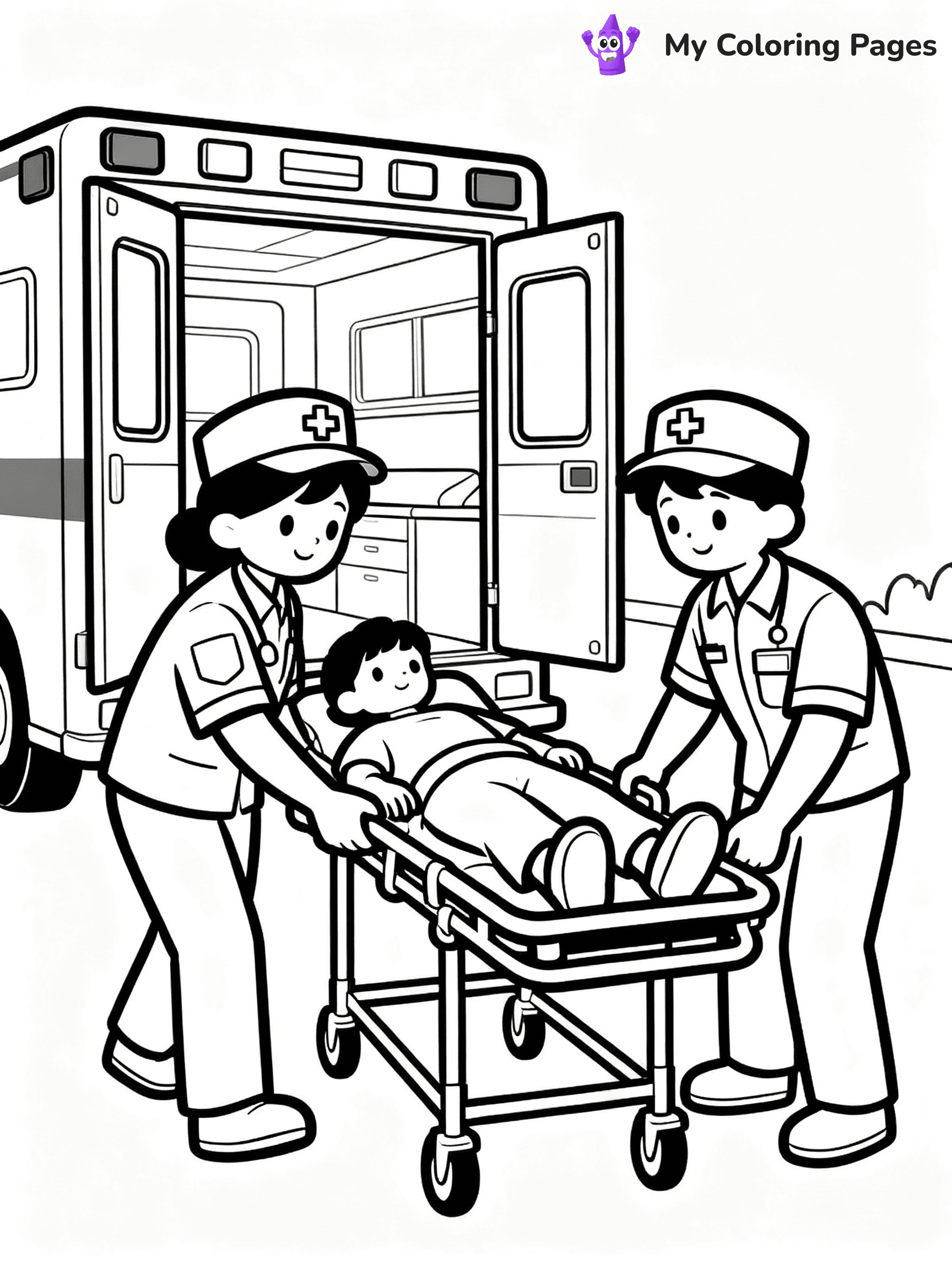 Ambulance Coloring Pages - 38