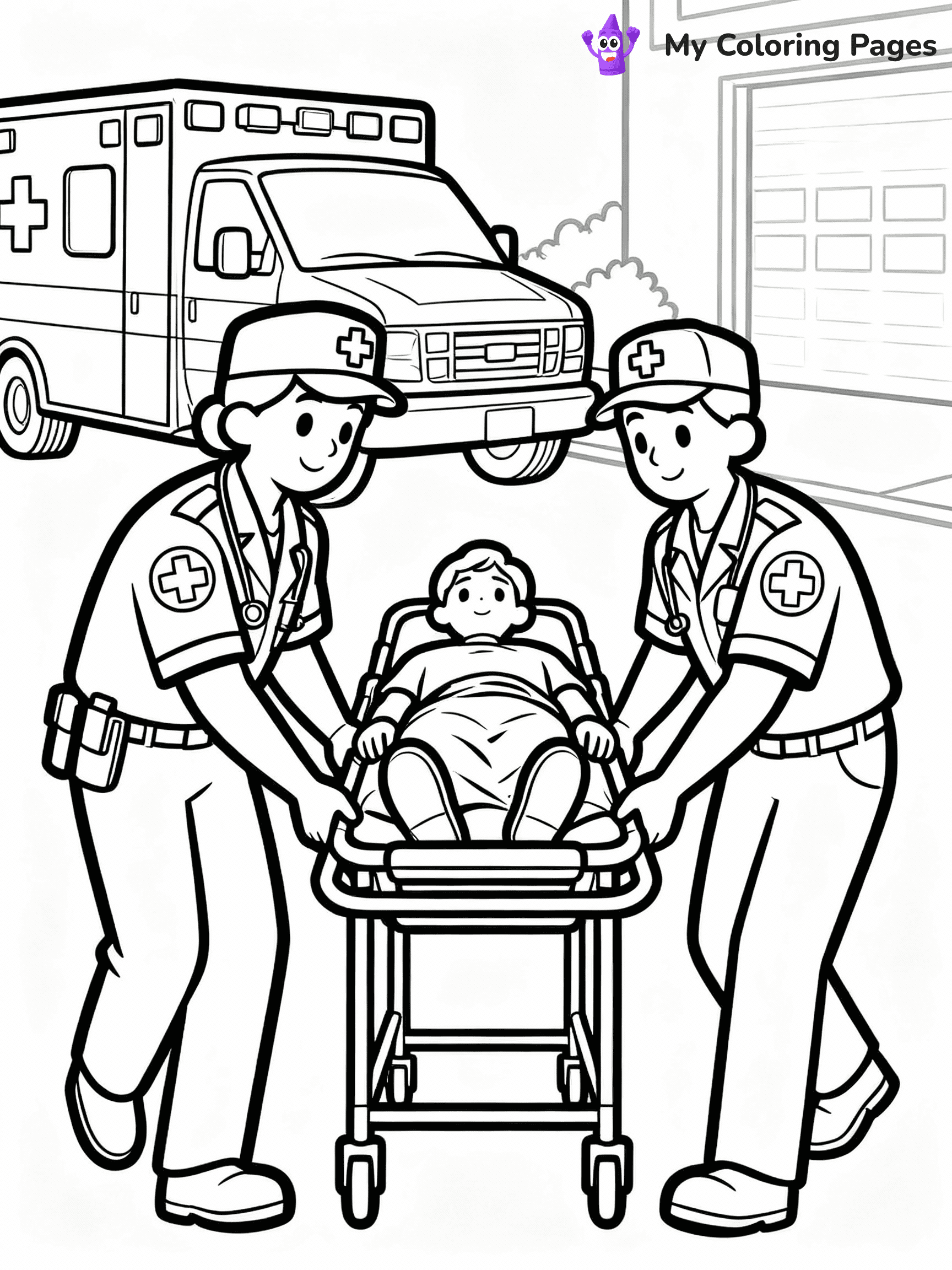 Ambulance Coloring Pages - 37