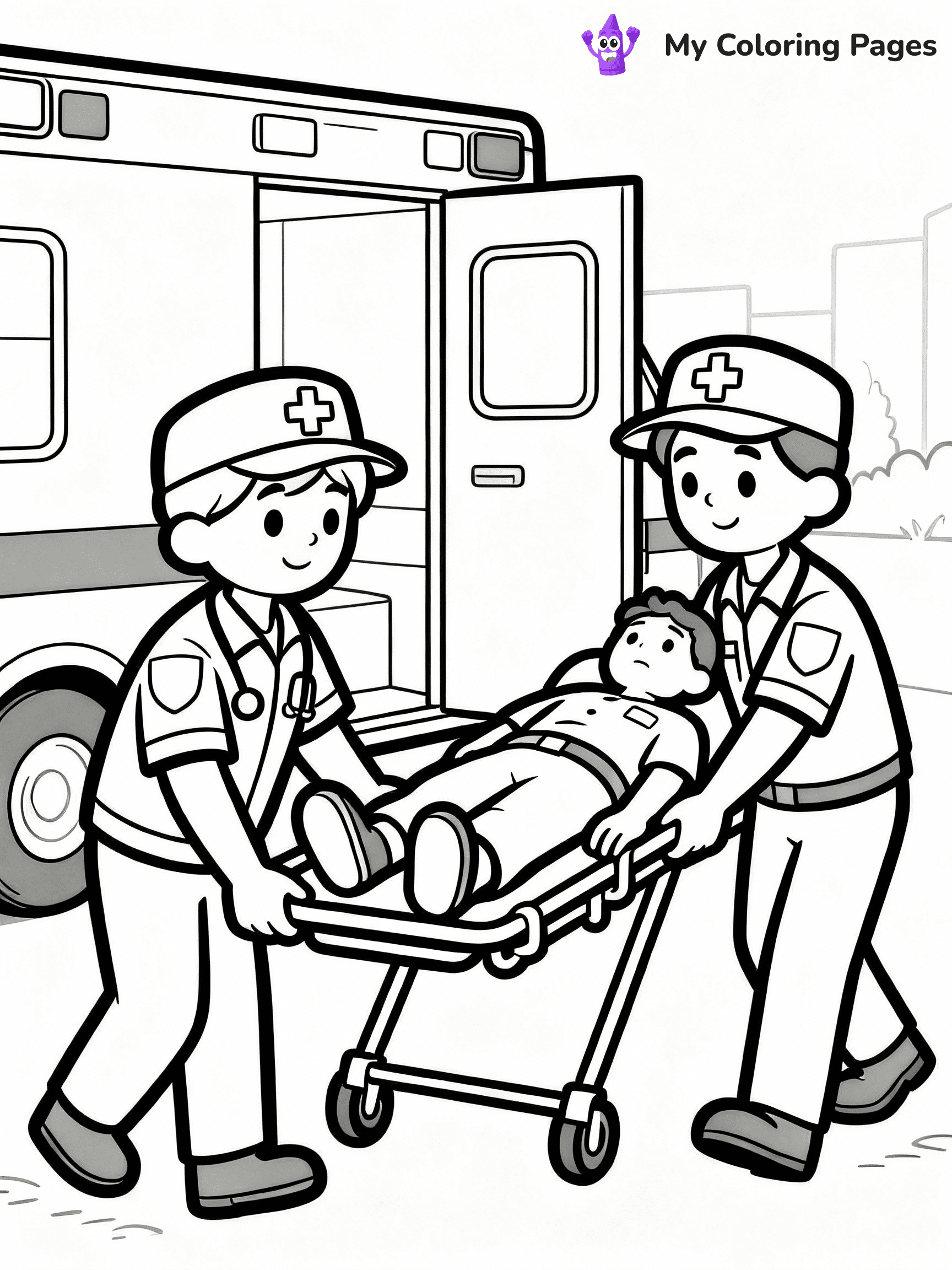Ambulance Coloring Pages - 30
