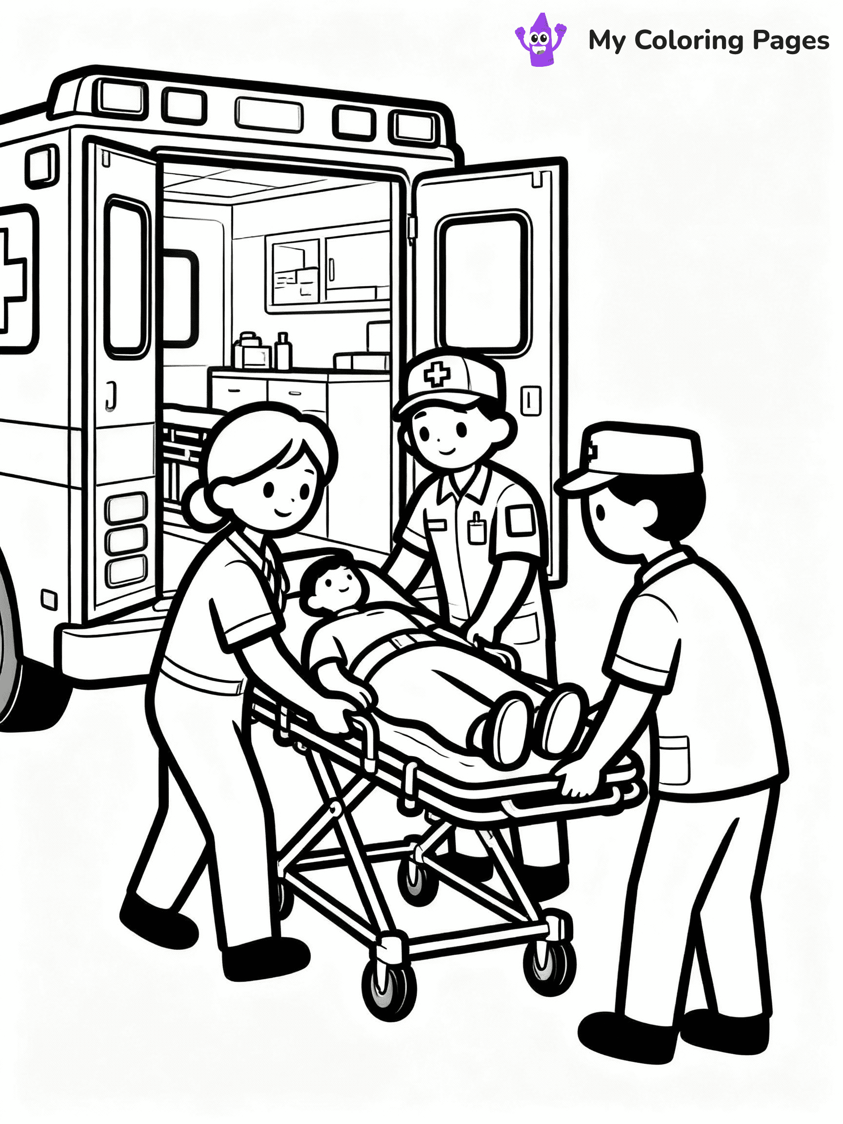 Ambulance Coloring Pages - 26