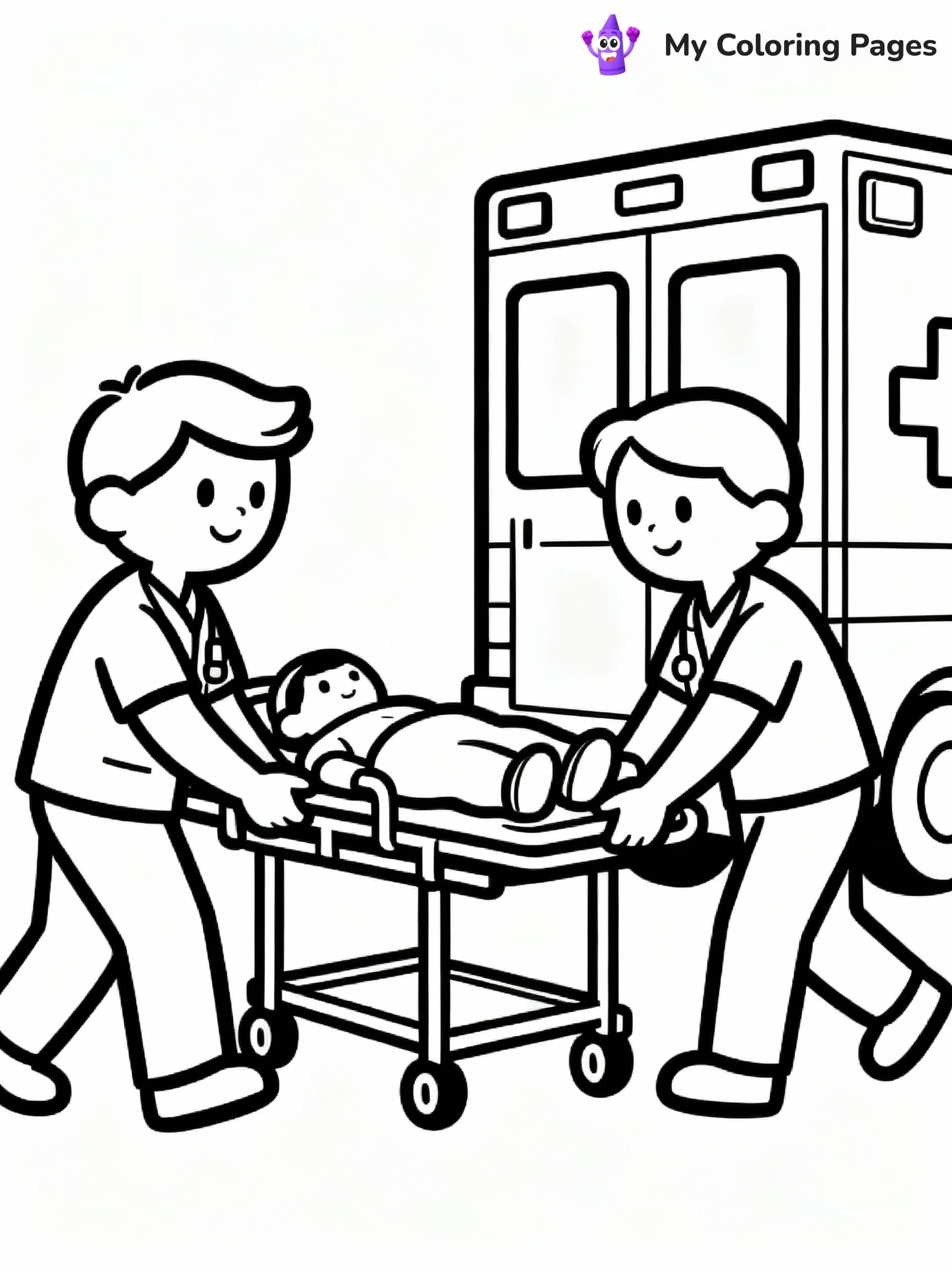 Ambulance Coloring Pages - 23