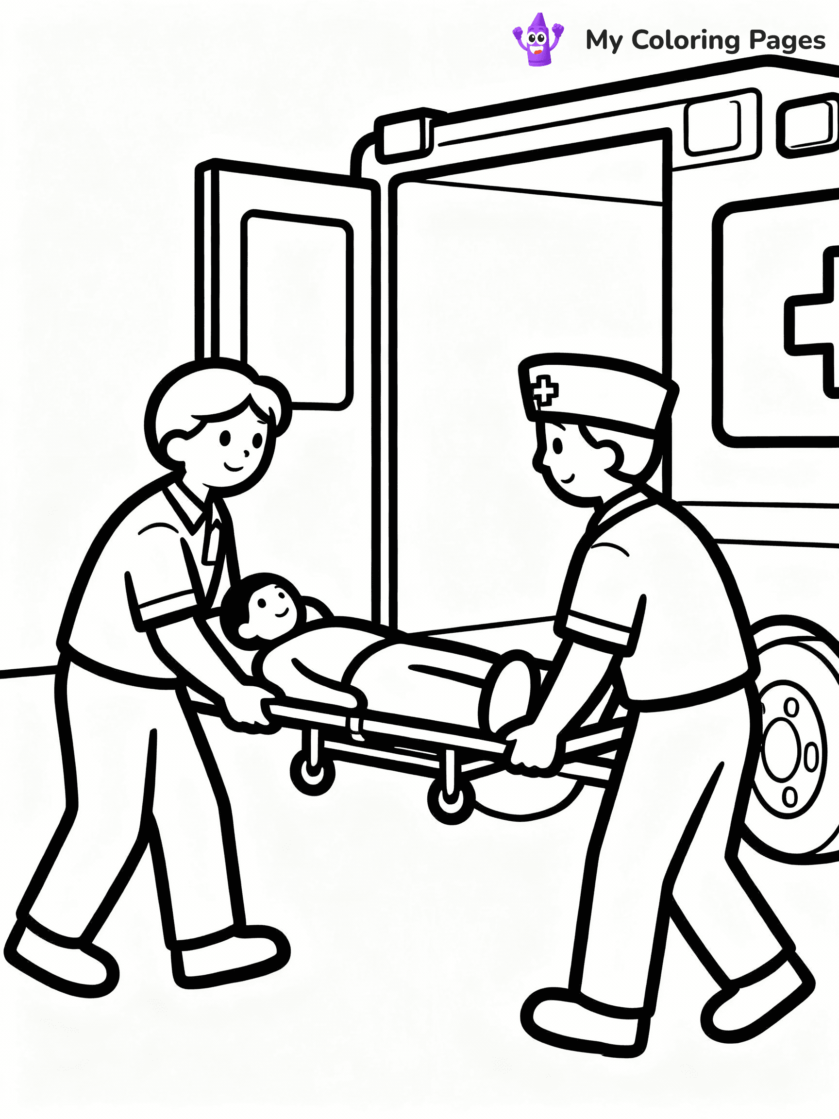 Ambulance Coloring Pages - 22