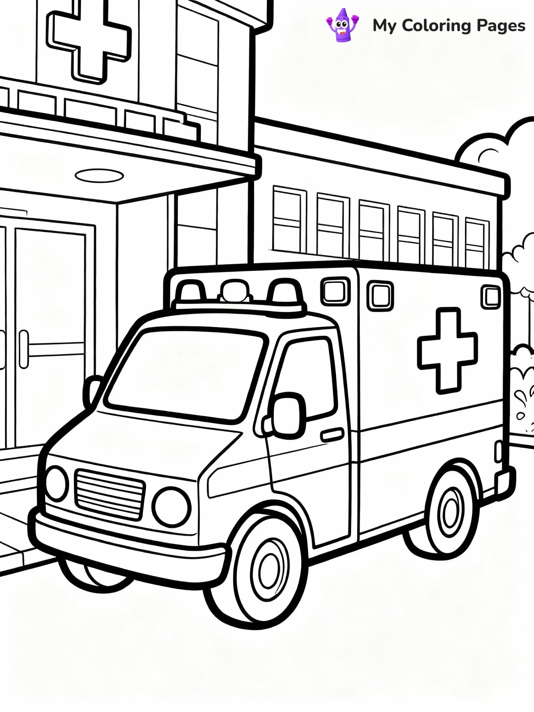 Ambulance Coloring Pages - 20