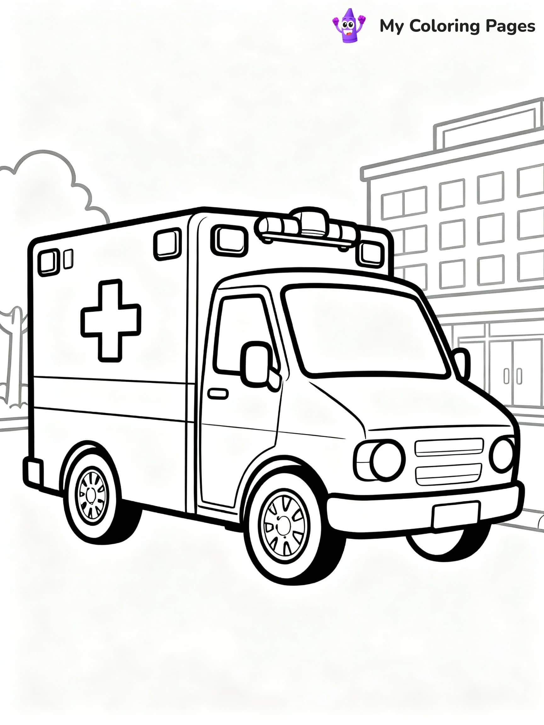 Ambulance Coloring Pages - 19