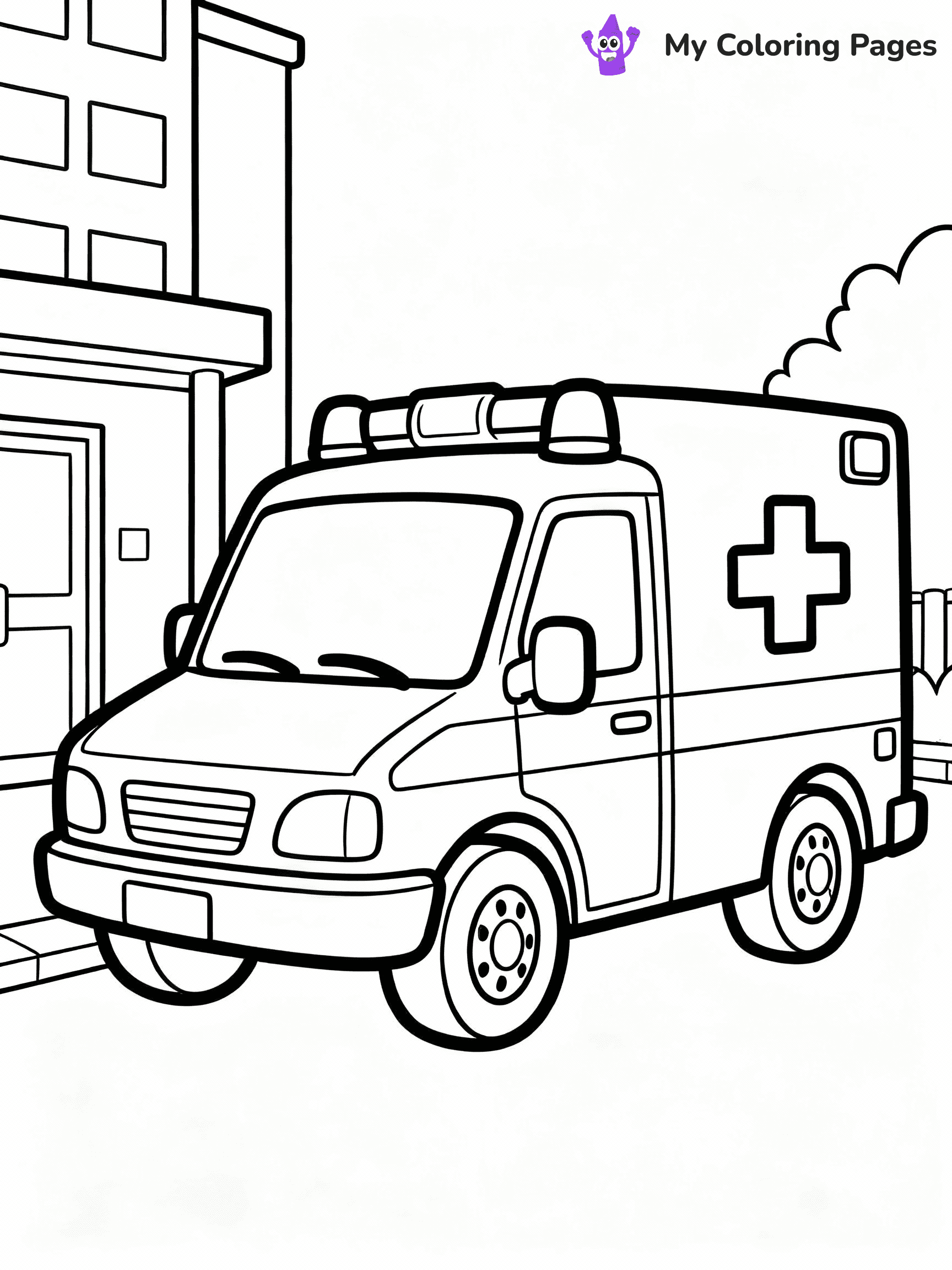 Ambulance Coloring Pages - 18