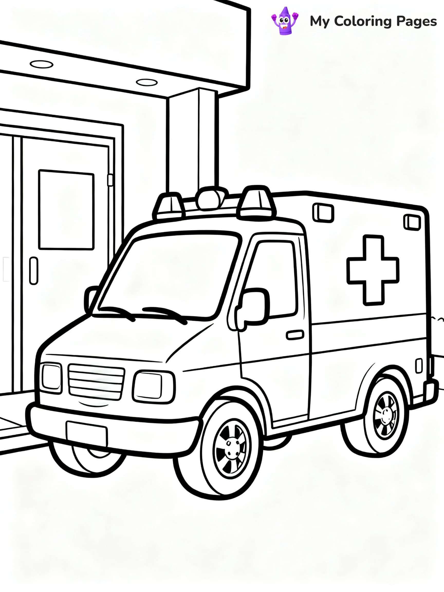 Ambulance Coloring Pages - 17