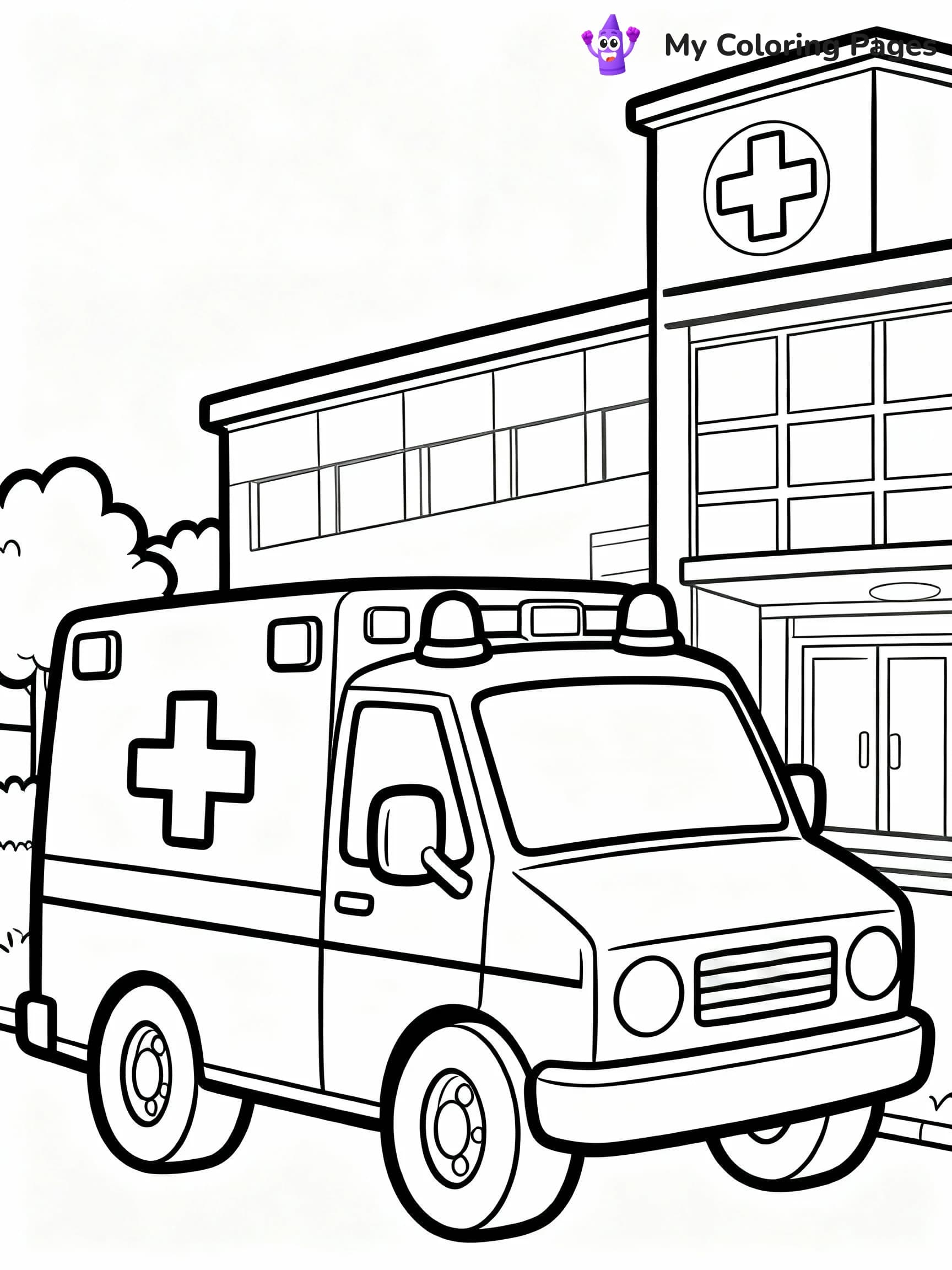 Ambulance Coloring Pages - 16