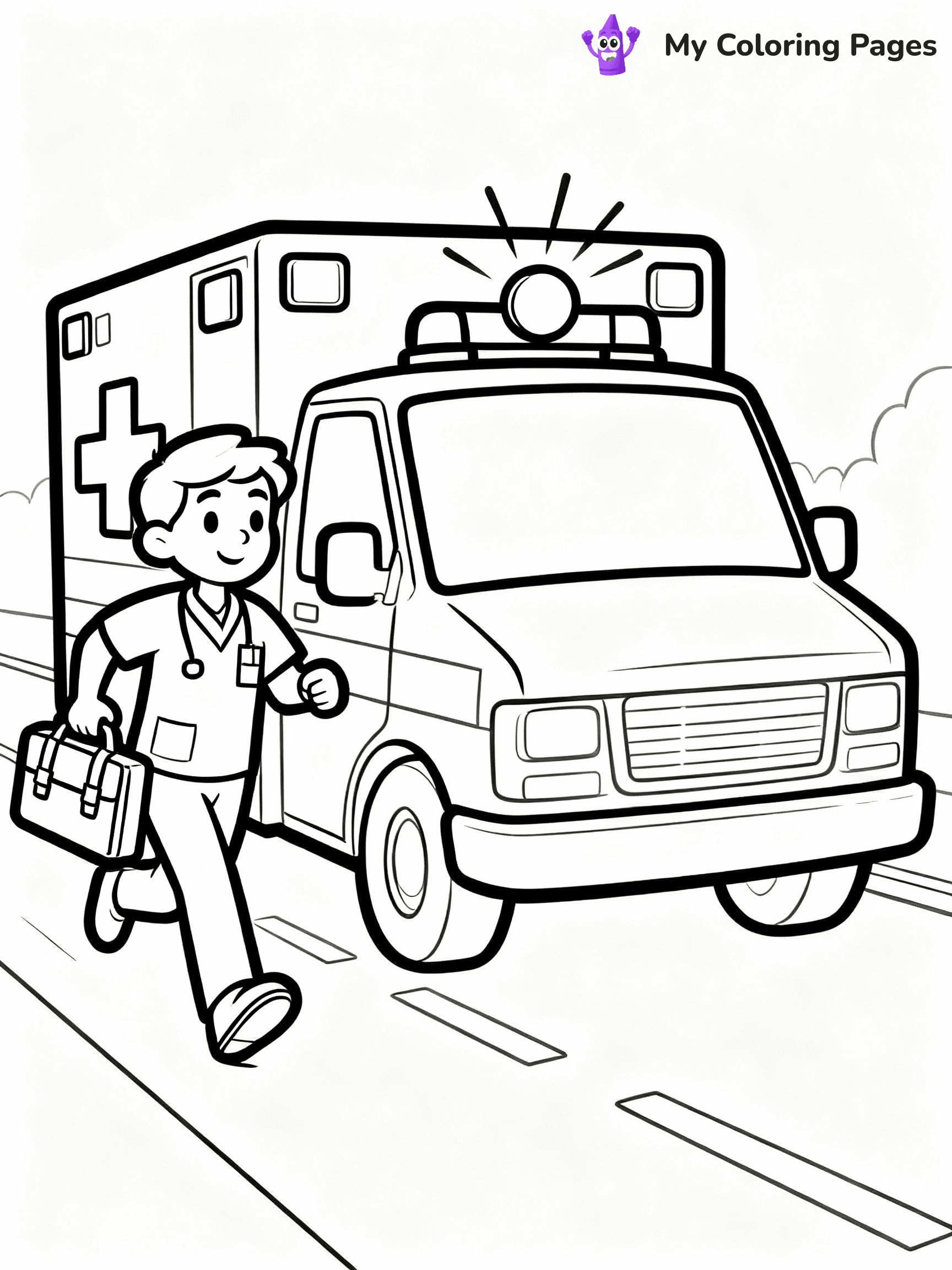 Ambulance Coloring Pages - 4