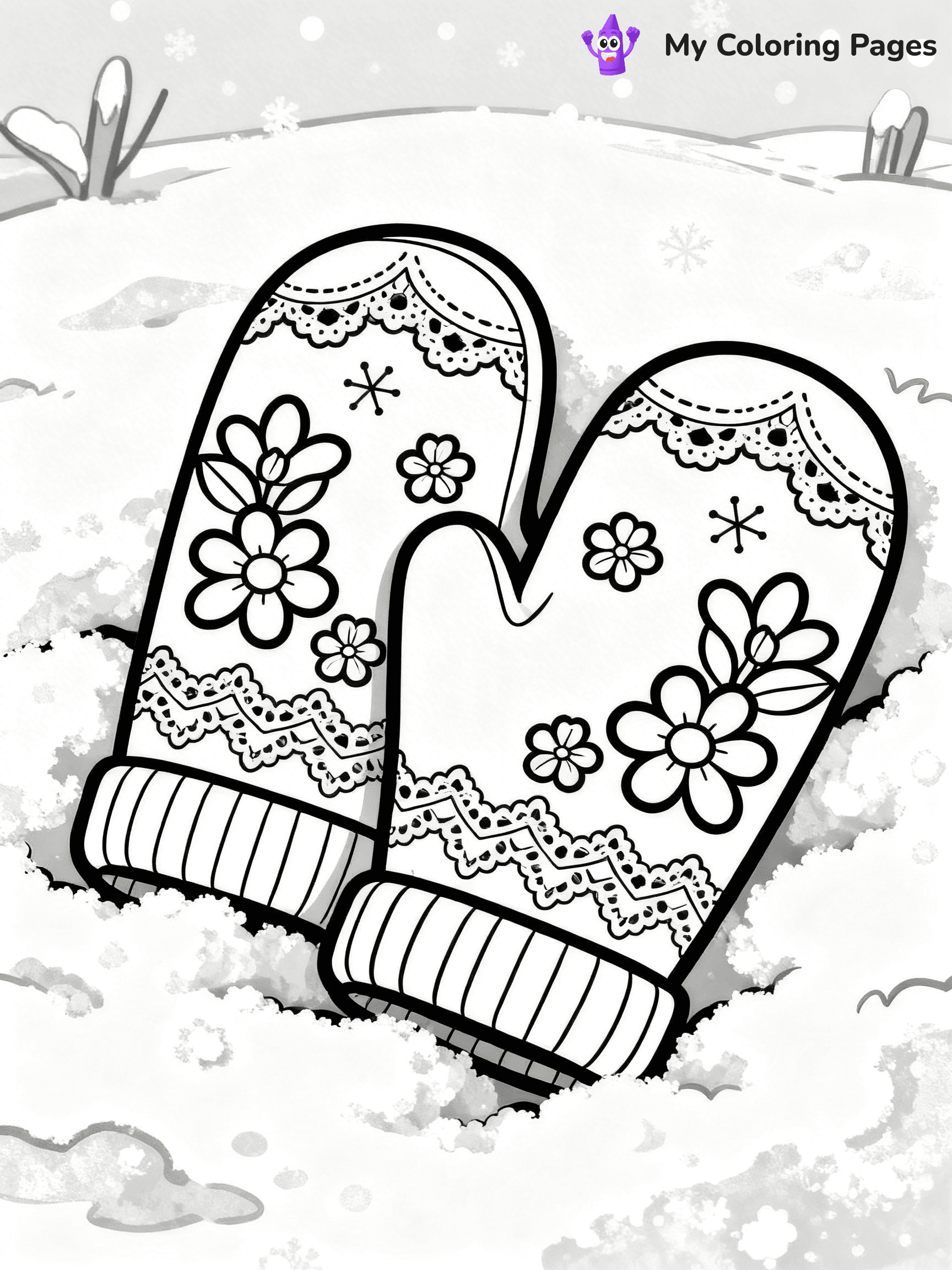 Mitten Coloring Pages - 47