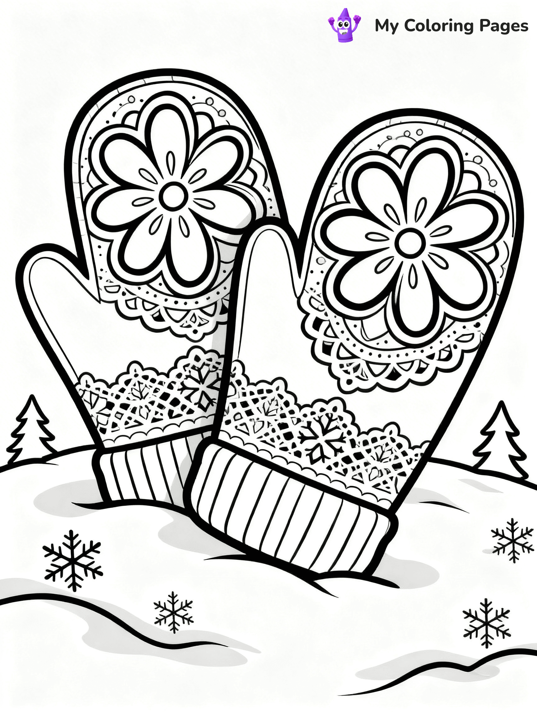 Mitten Coloring Pages - 46