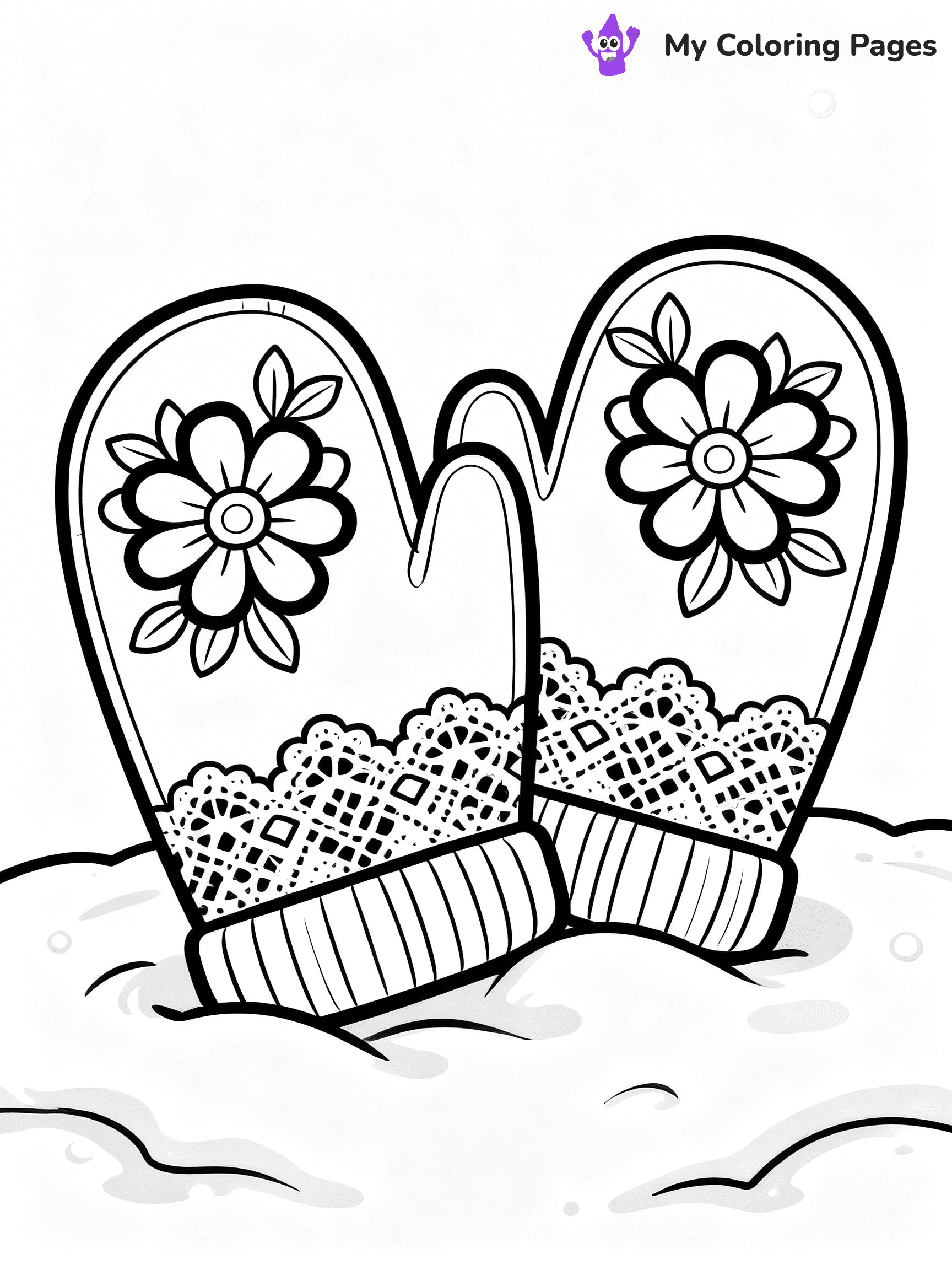 Mitten Coloring Pages - 44