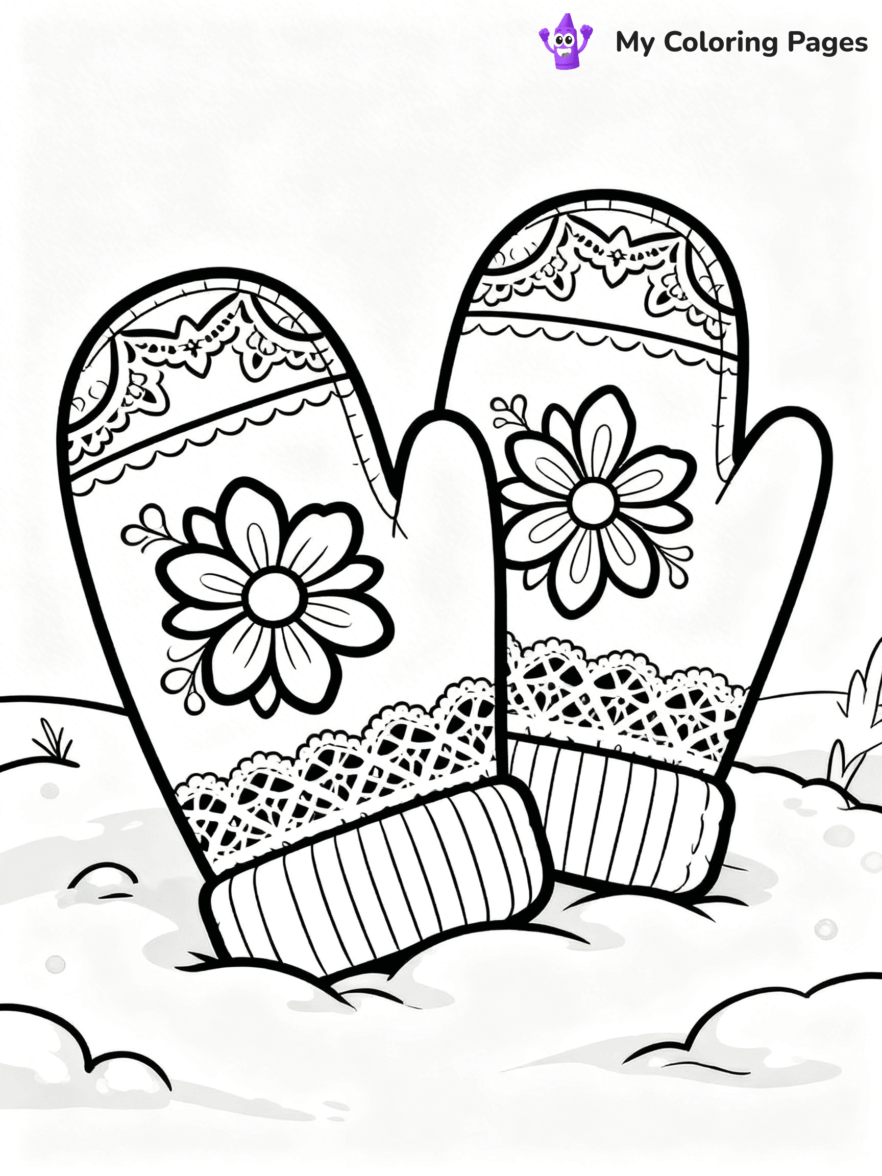Mitten Coloring Pages - 42