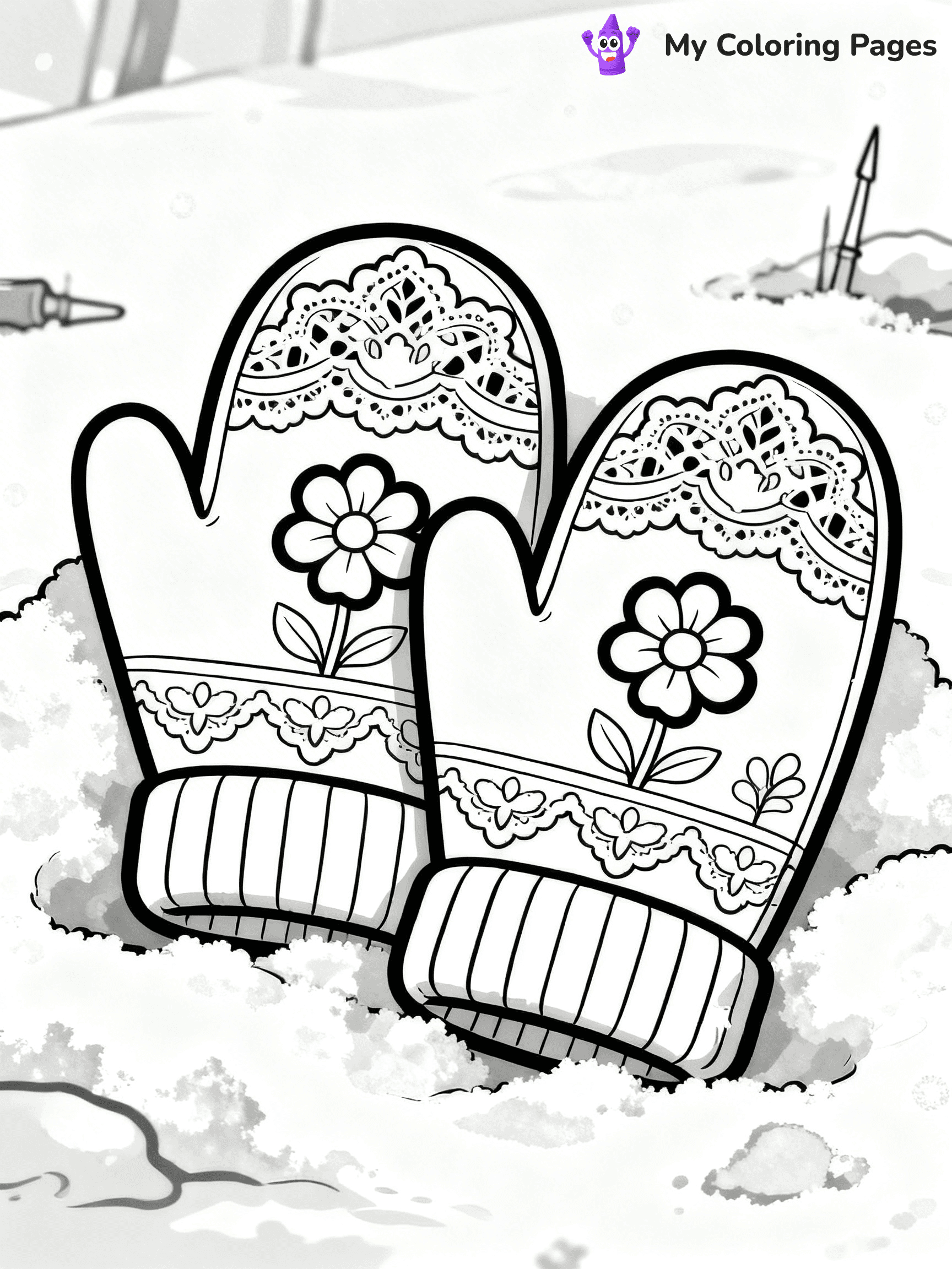 Mitten Coloring Pages - 39