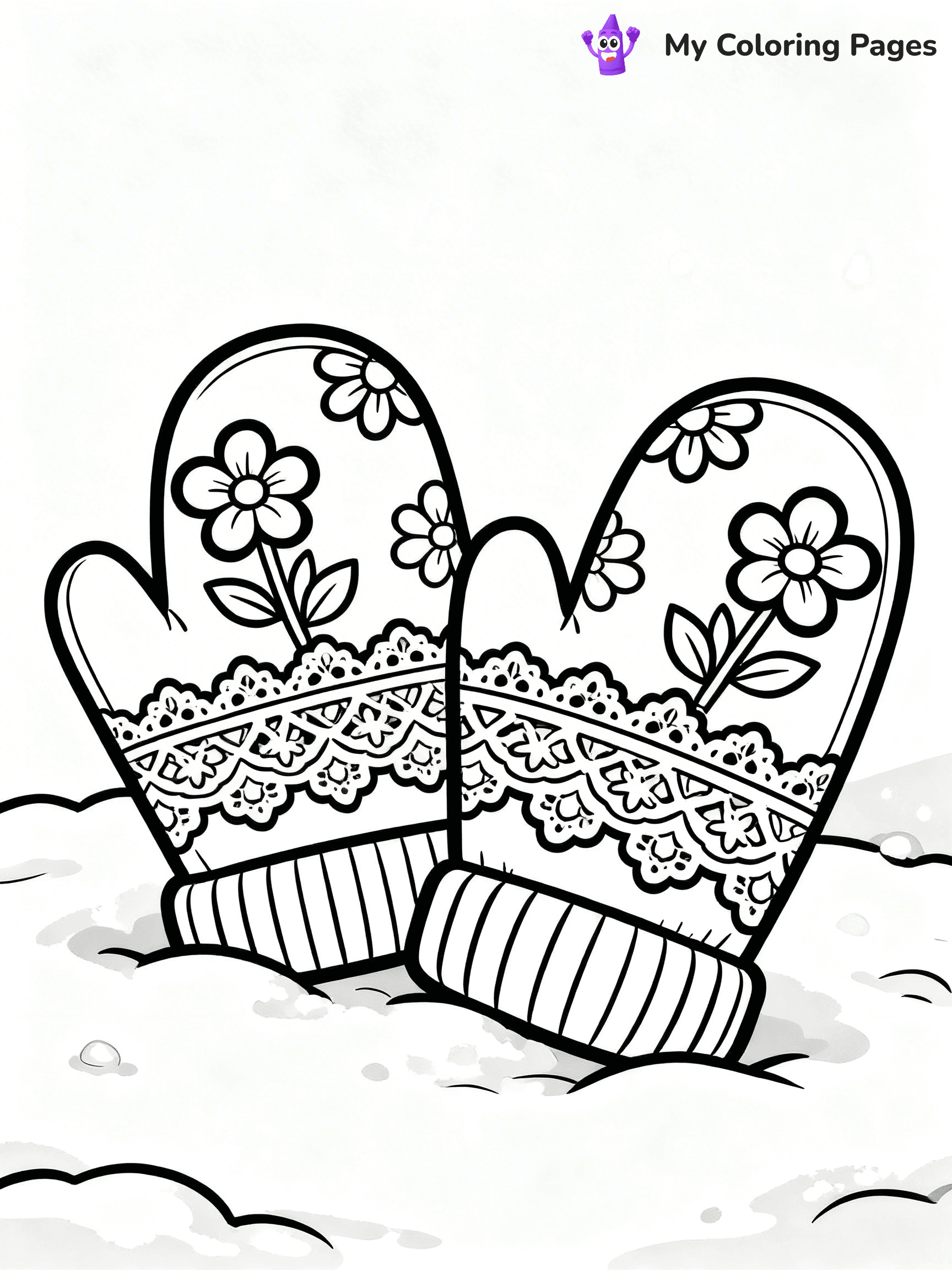 Mitten Coloring Pages - 35